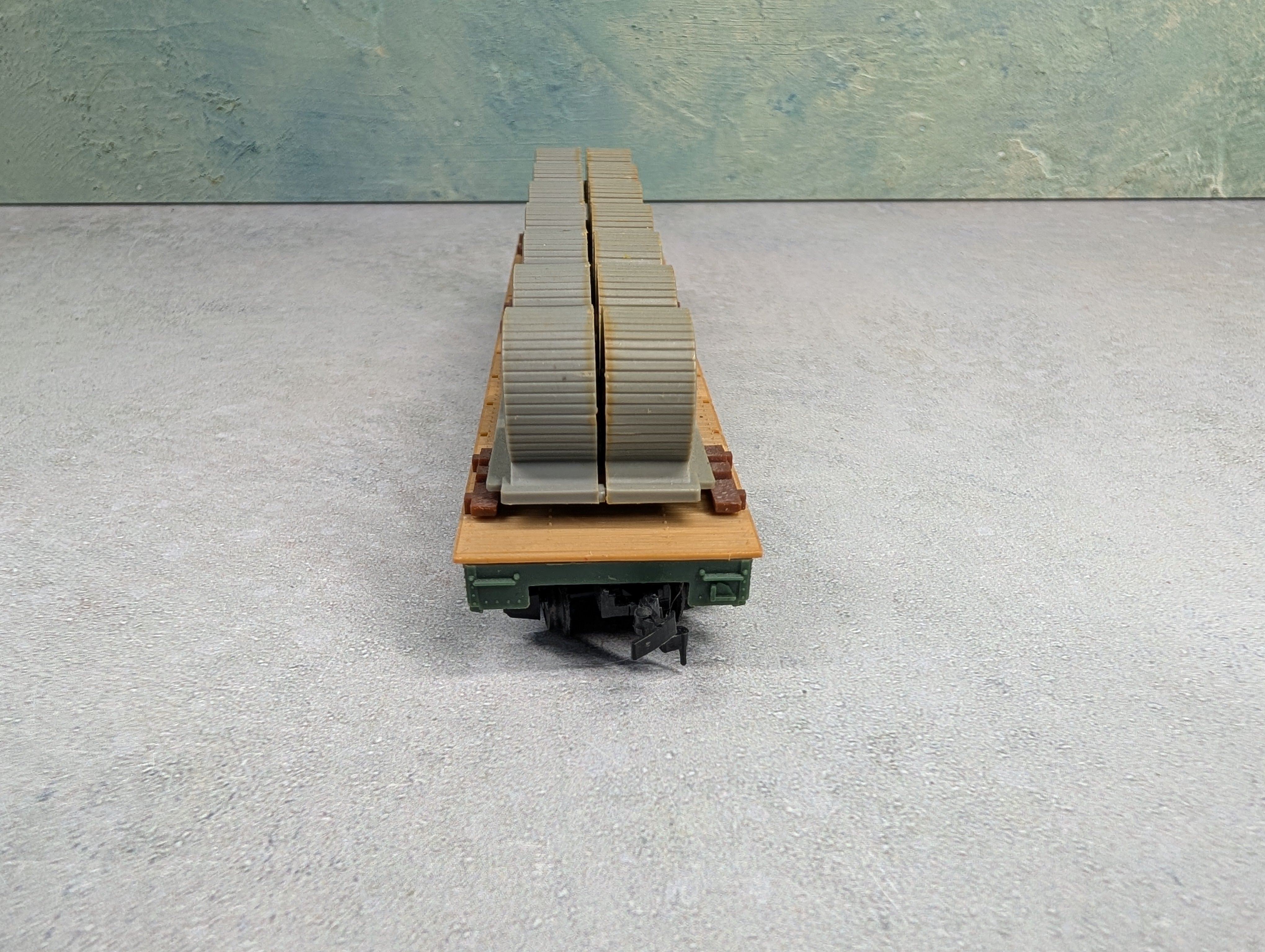 USED Mantua HO Scale Flat Car w/ Coil Load Great Northern GN #42953