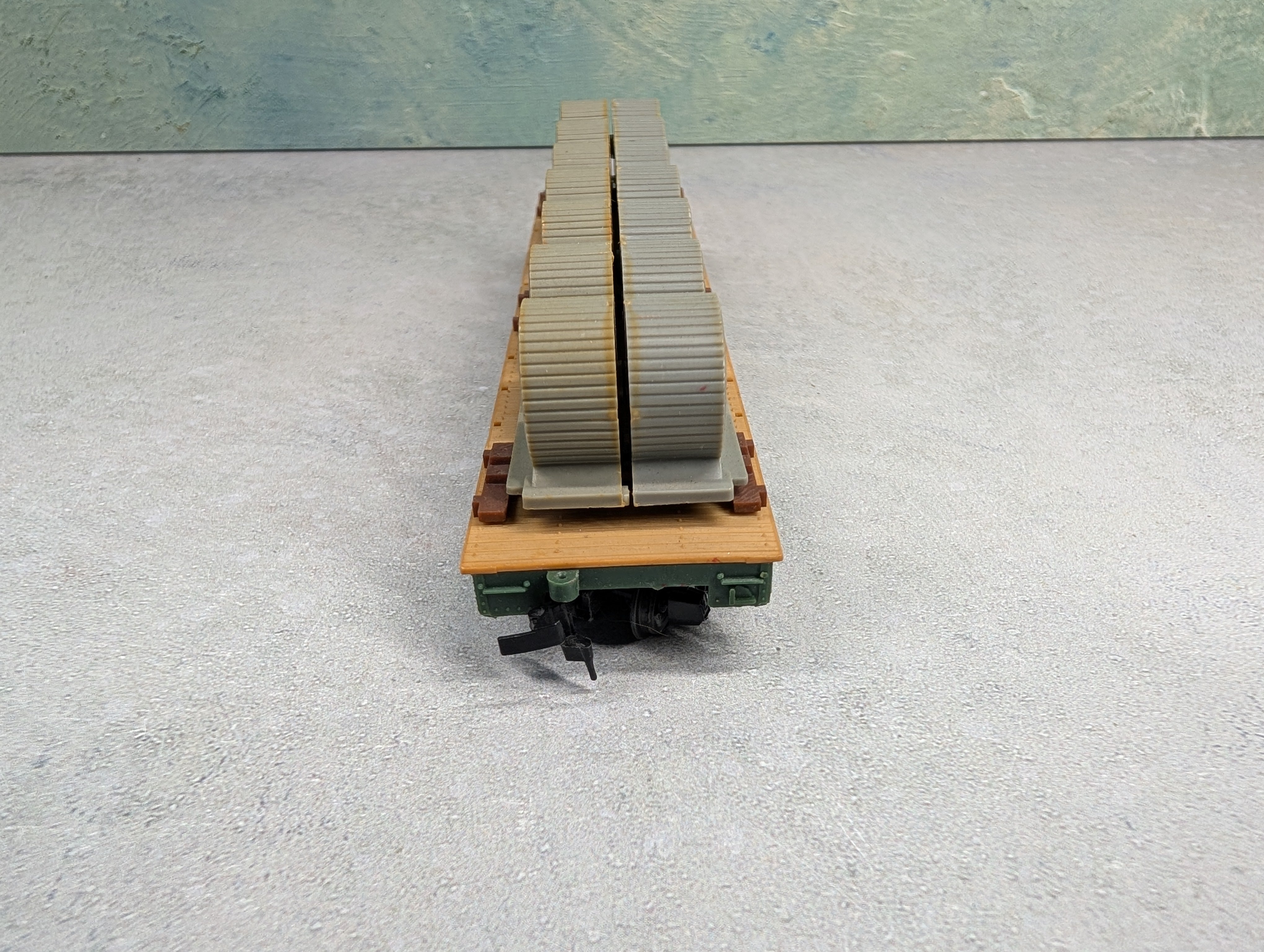 USED Mantua HO Scale Flat Car w/ Coil Load Great Northern GN #42953
