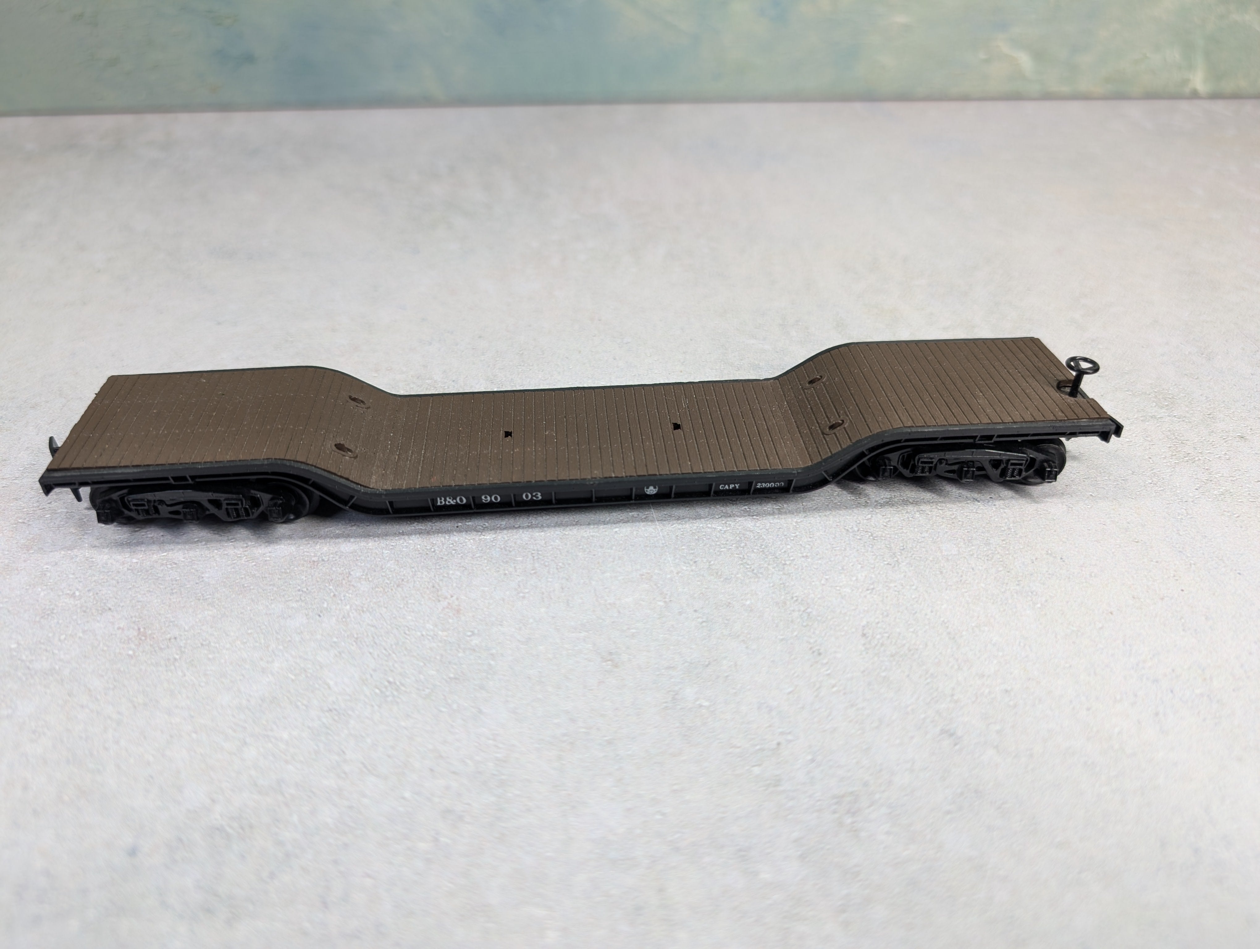 USED Con-Cor HO Scale Center Depressed Flat Car Baltimore & Ohio B&O #9003