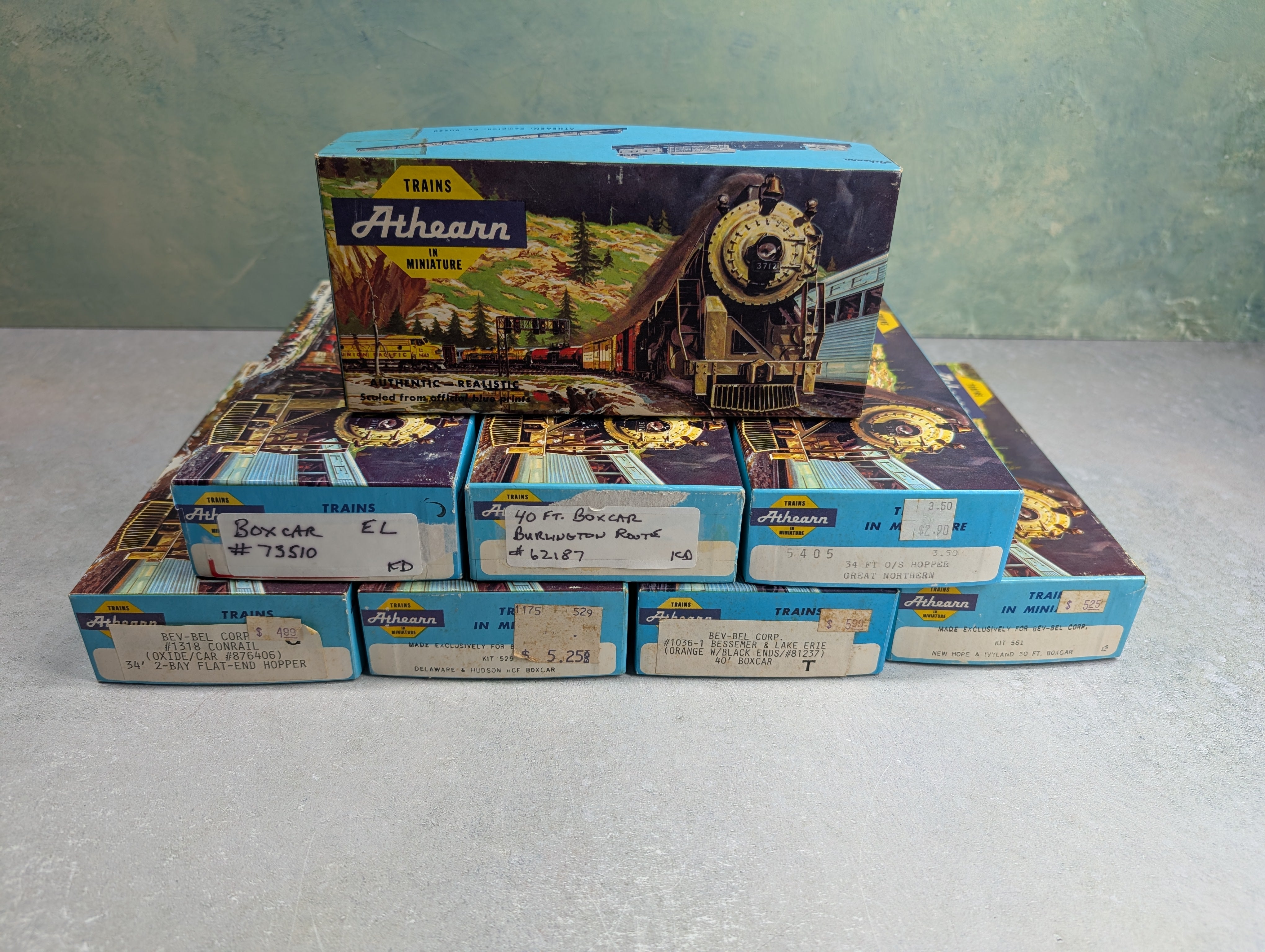 USED Athearn HO Scale Empty Boxes For Storage (8 pcs)