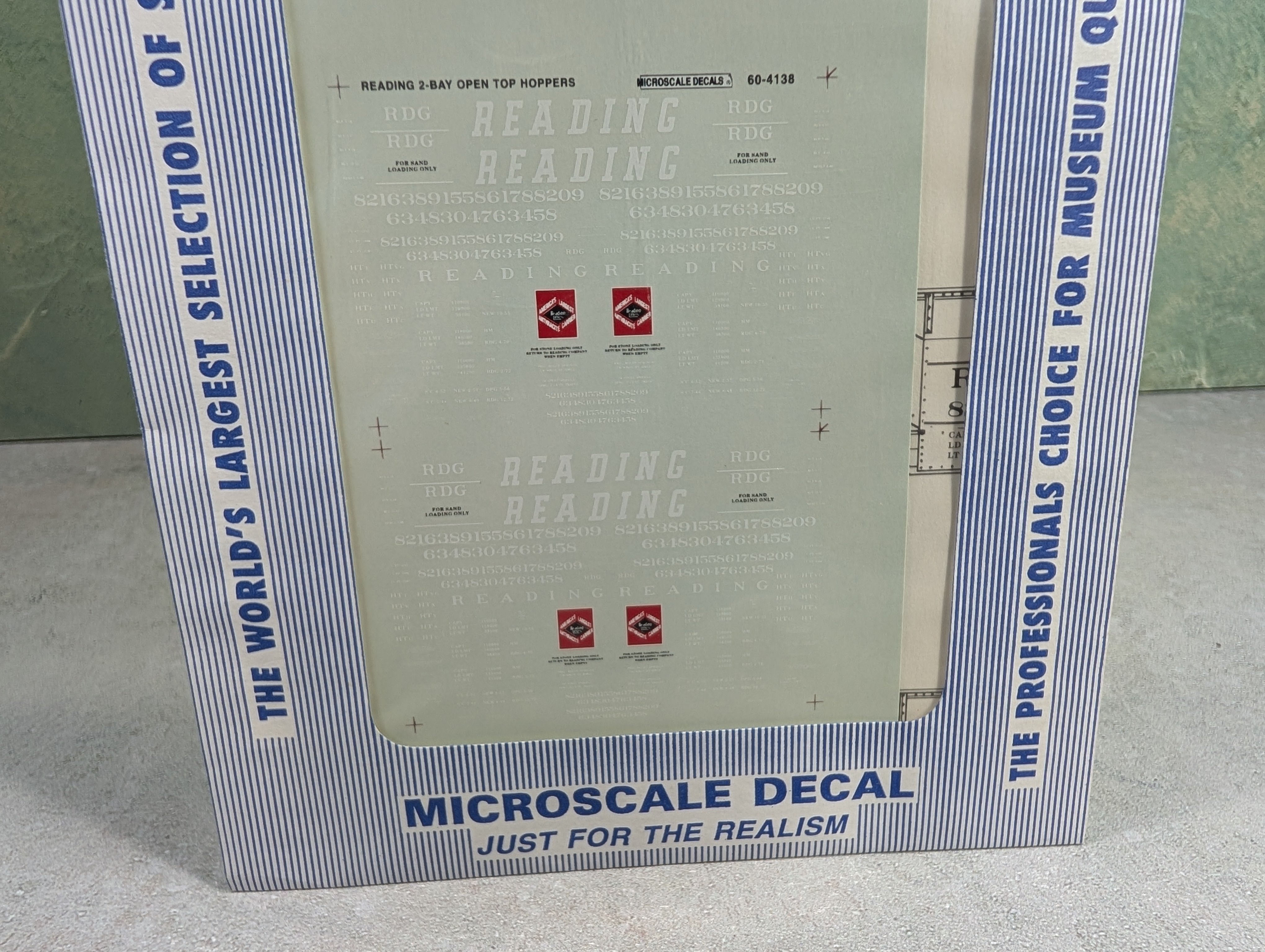 MICROSCALE 60-4138 N Scale Reading 2-Bay Open Top Hoppers 1944-1976 Decals