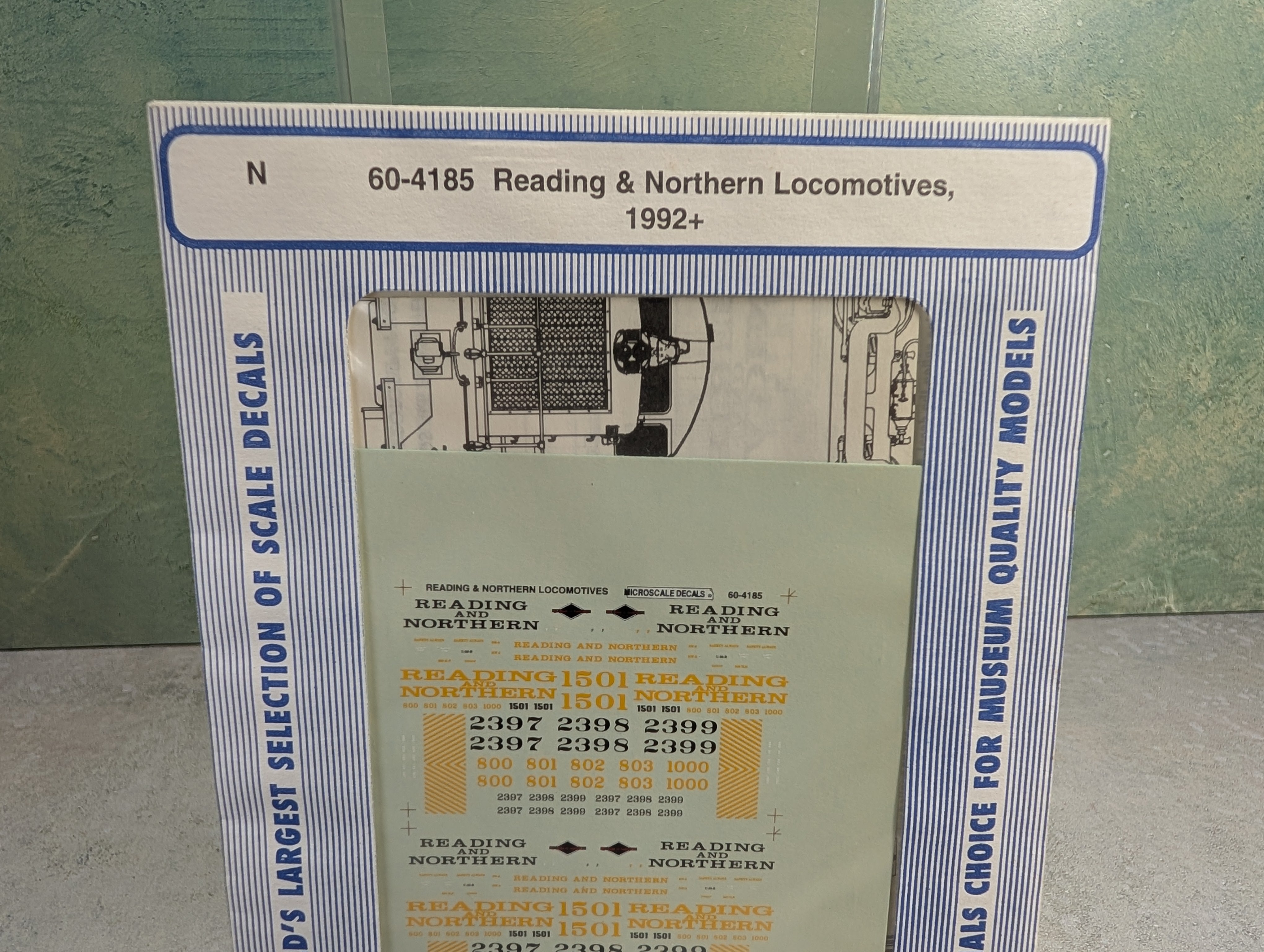 MICROSCALE 60-4185 N Scale Reading & Northern RBMN Locomotives 1992+ Decals