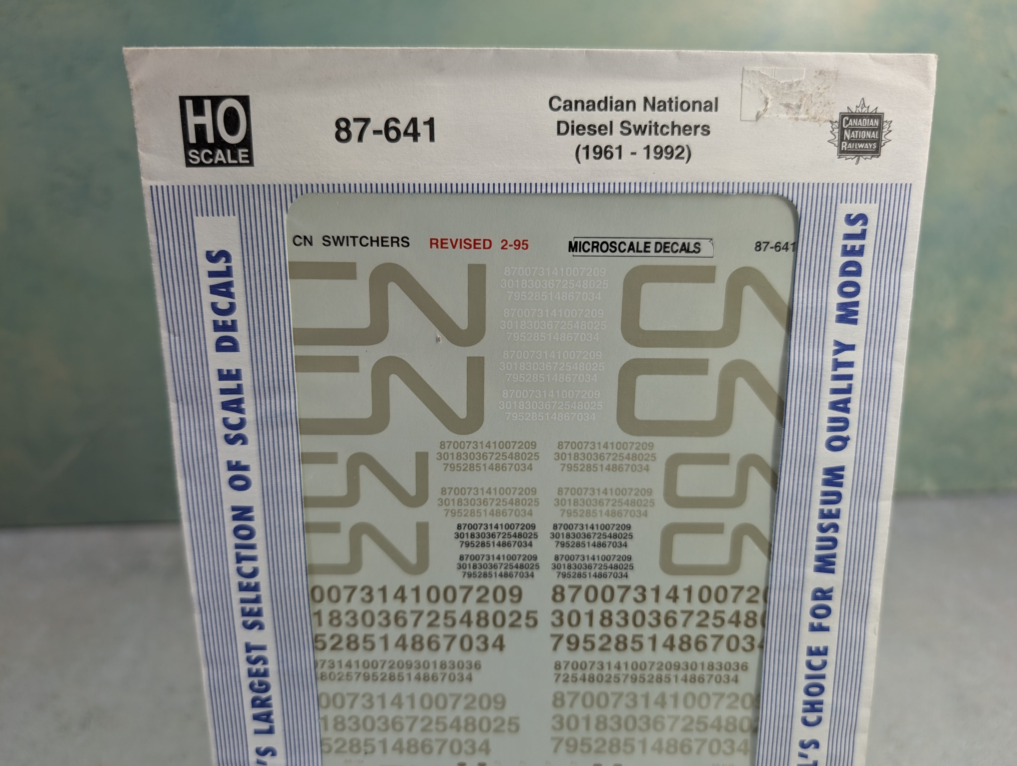 MICROSCALE 87-641 HO Scale Canadian National Diesel Switchers (1961 - 1992) Decals