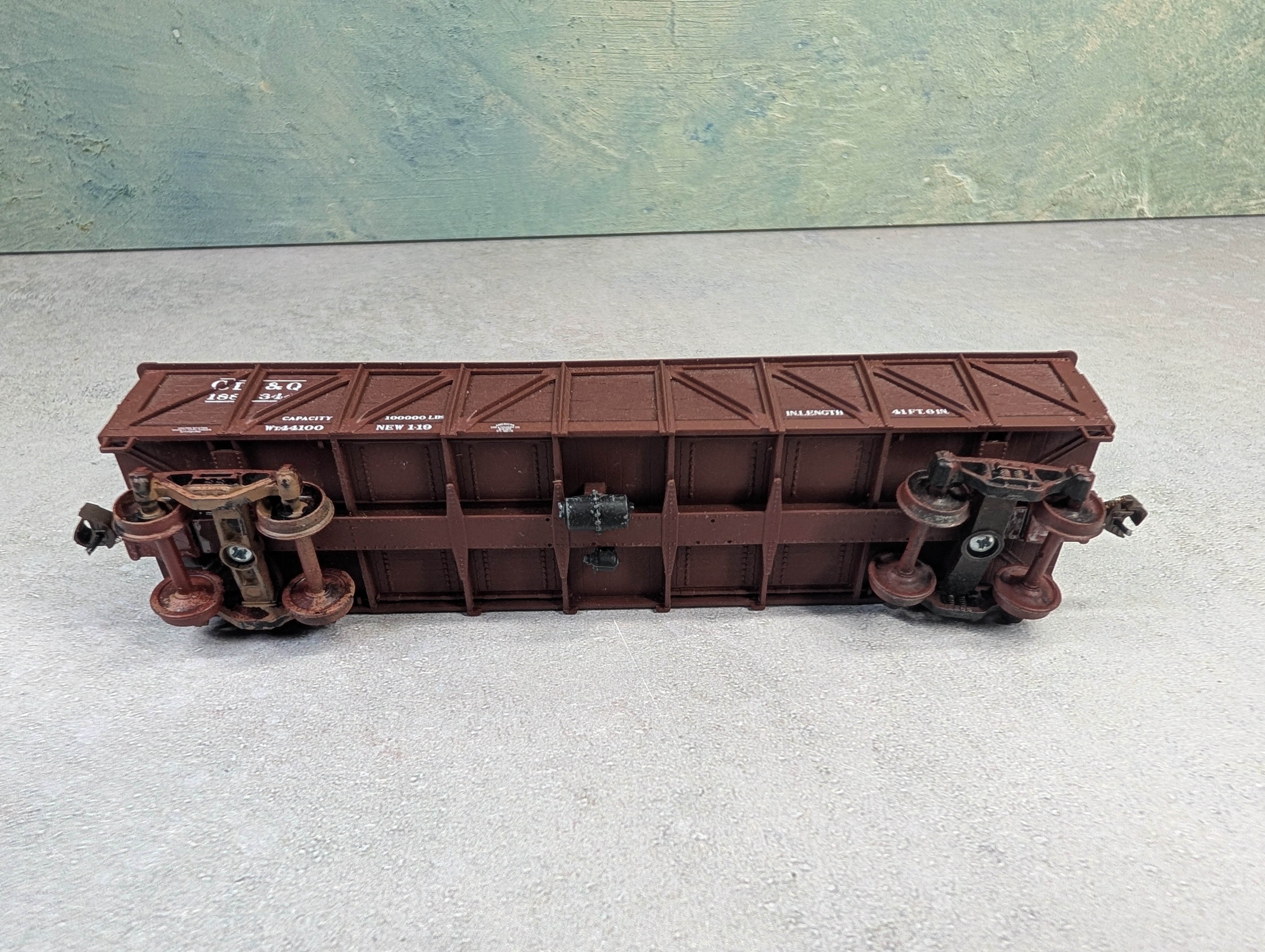 USED HO Scale 41' Wooden Gondola Burlington CB&Q #188344