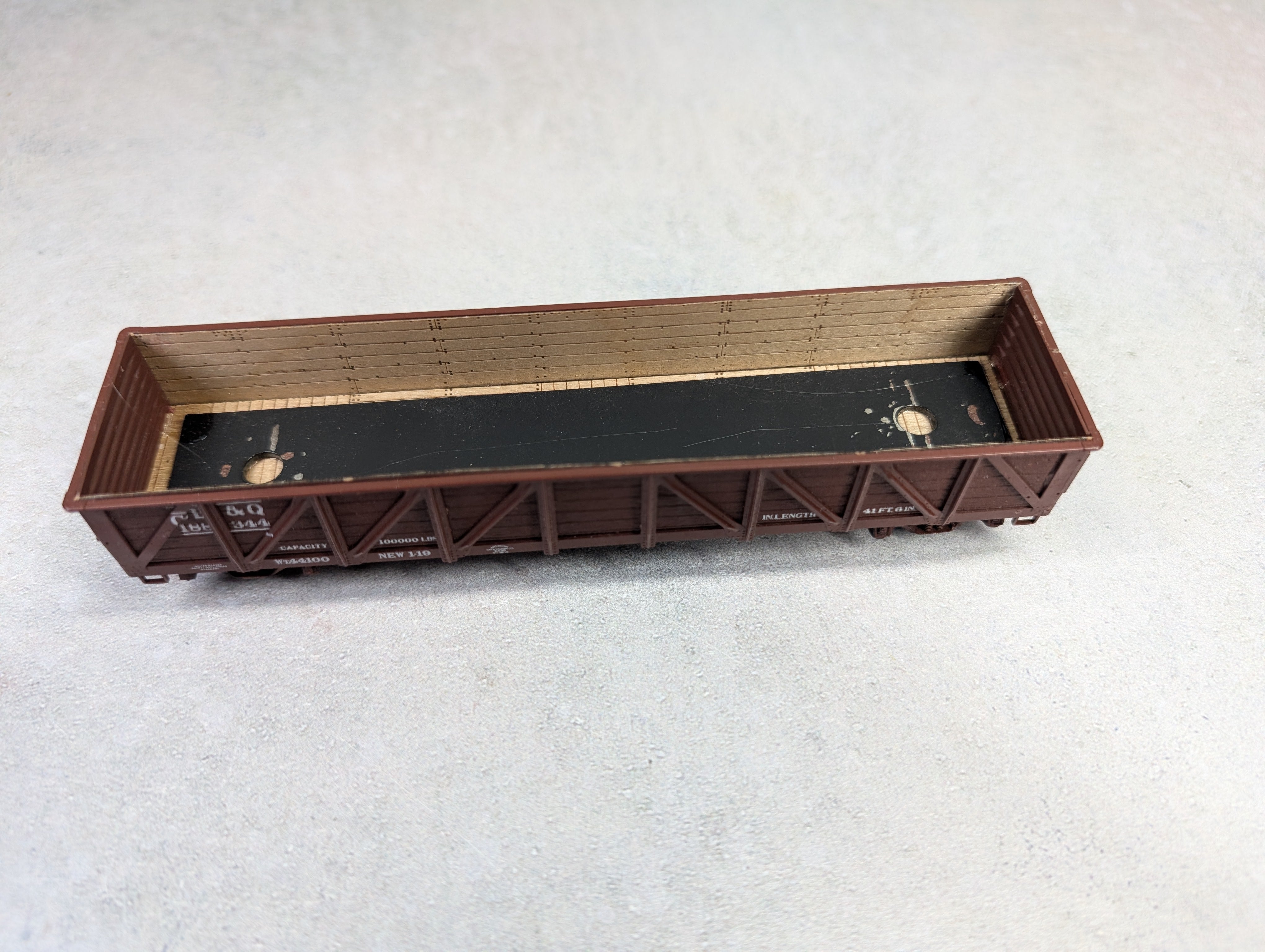 USED HO Scale 41' Wooden Gondola Burlington CB&Q #188344