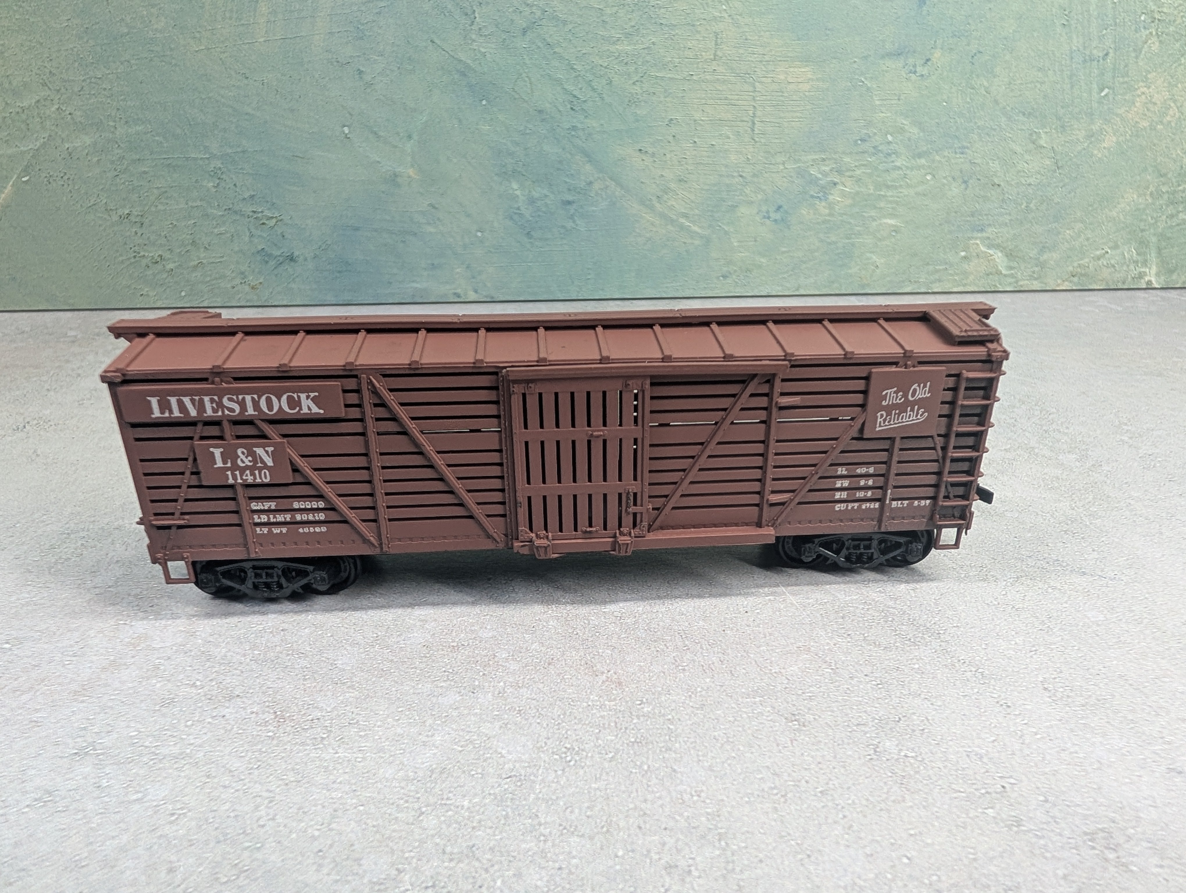 USED TRAIN MINIATURE HO Scale Cattle Stock Car Louisville & Nashville L&N #11410