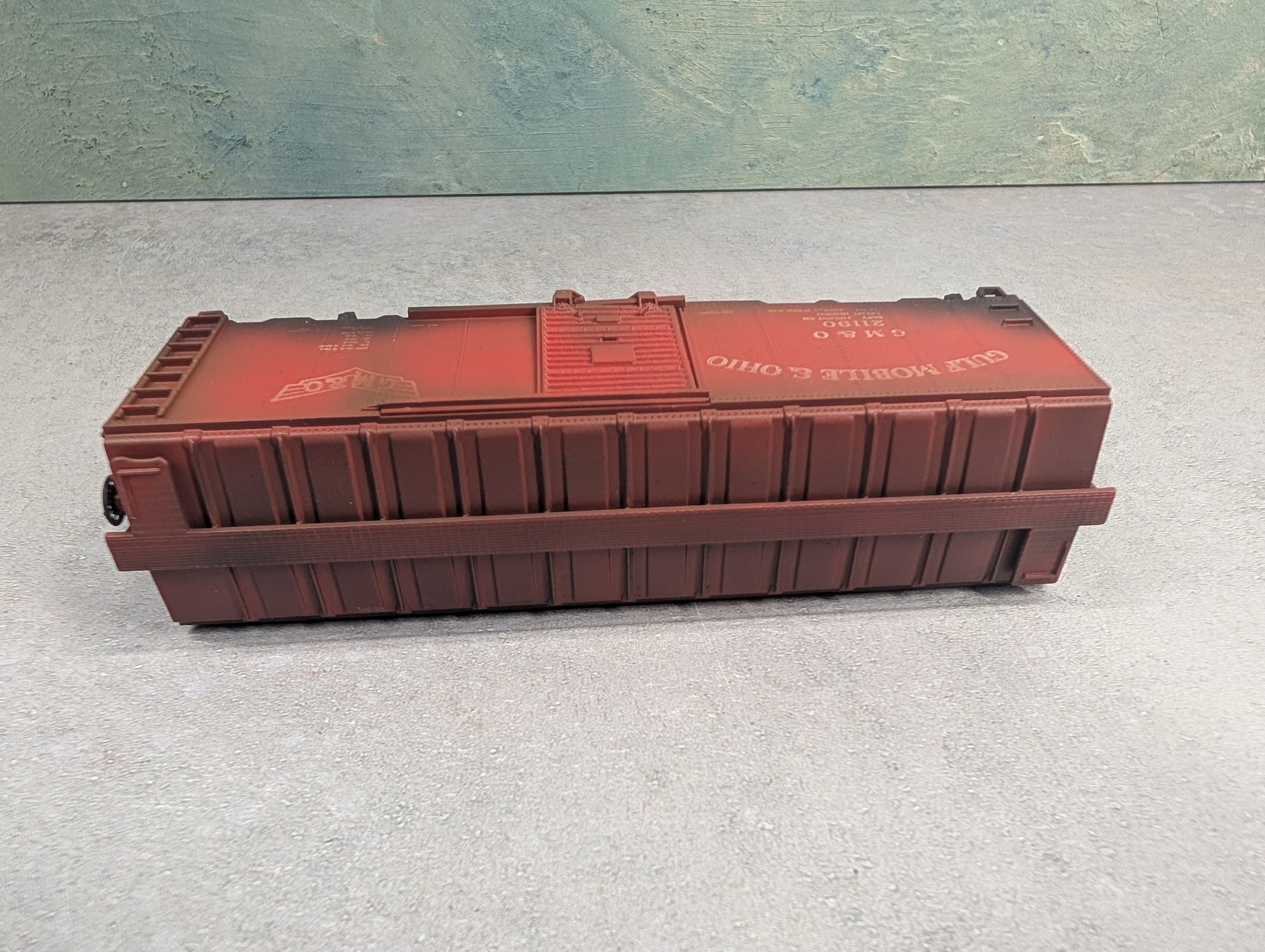 USED Athearn HO Scale 40' Box Car Gulf, Mobile & Ohio GM&O #21190 Weathered