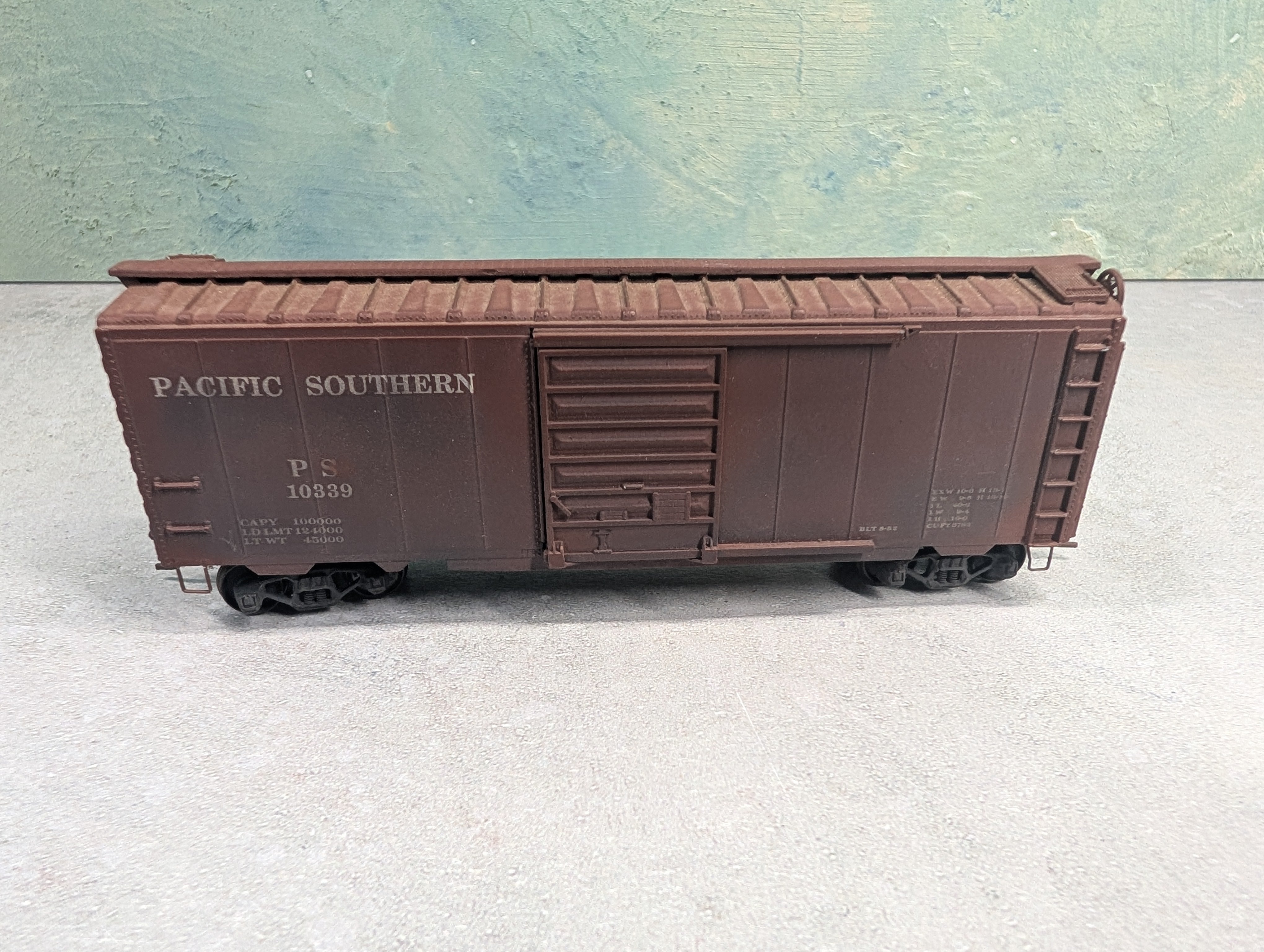 USED HO Scale 40' Box Car Pacific Southern PS #10339 Weathered