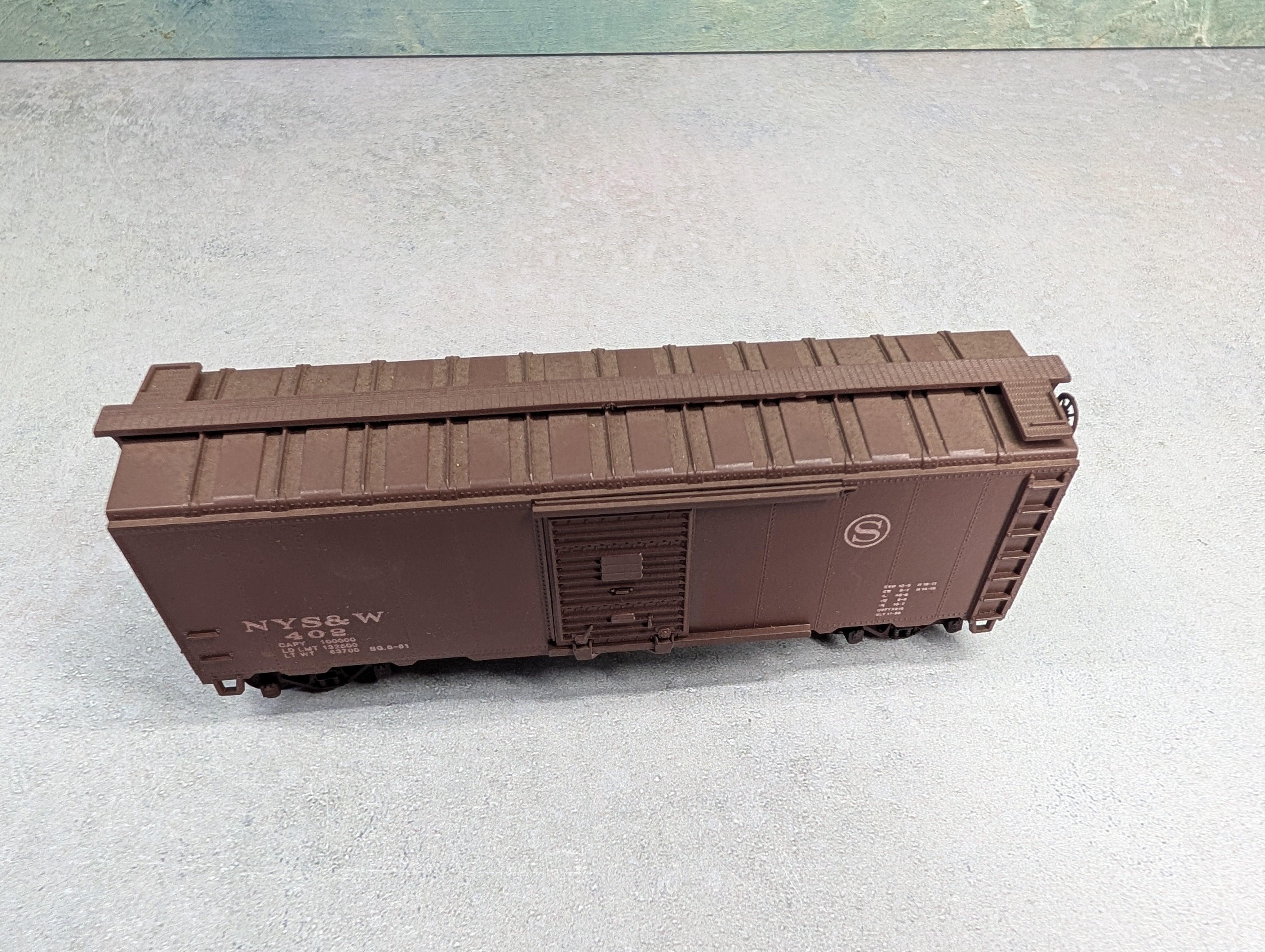 USED Athearn HO Scale 40' Box Car New York, Susquehanna and Western NYS&W #402 Weathered