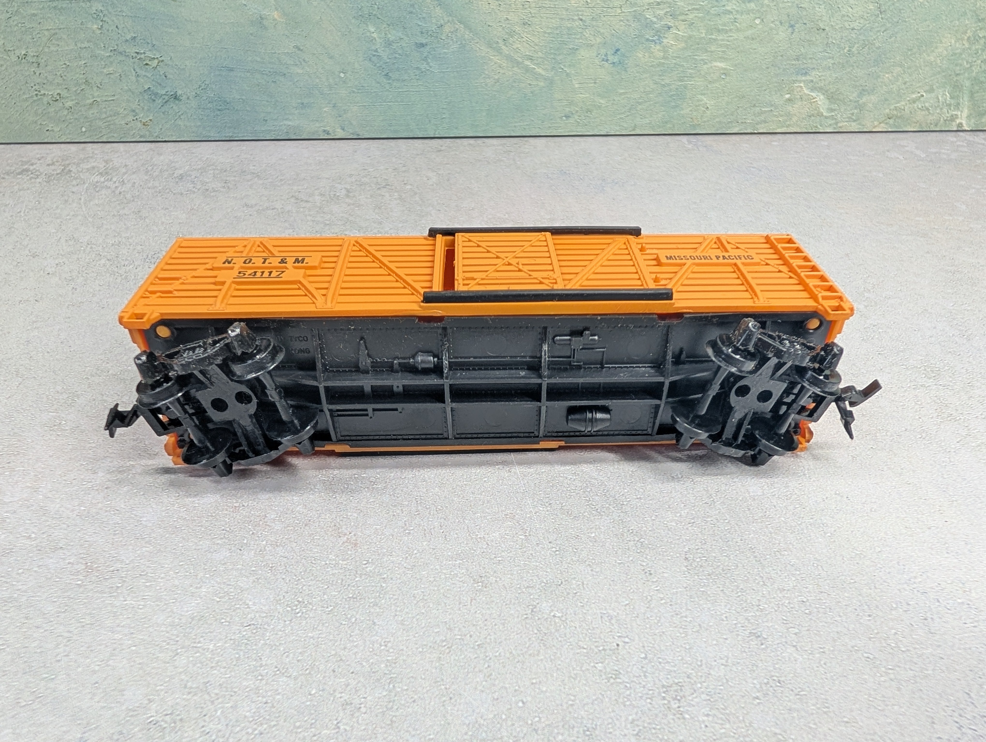 USED Tyco HO Scale 40' Cattle Stock Car Missouri Pacific NOT&M #54117