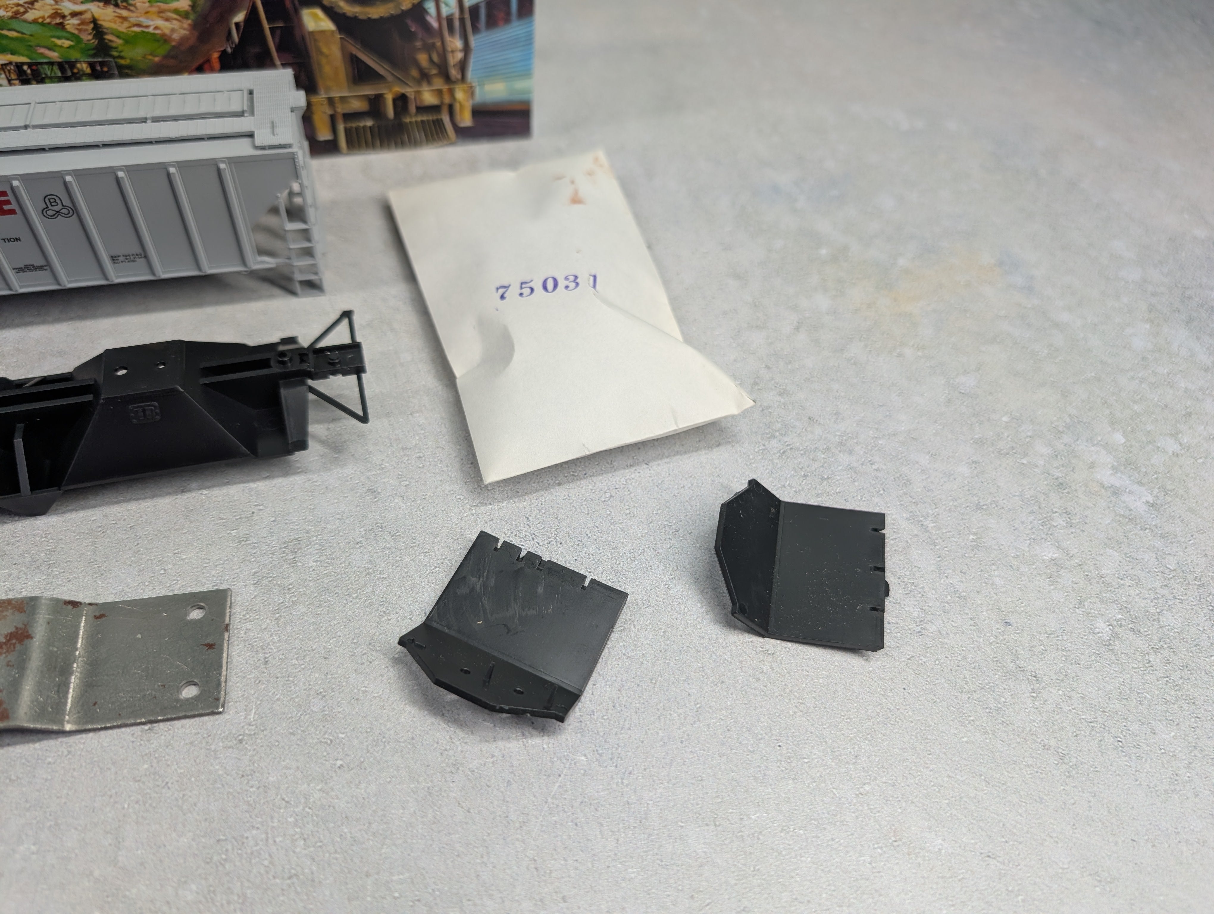 USED Athearn #1402-1 HO Scale 54' PS Ribside Hopper Bakelite GACX #42385 Bev-Bel KIT