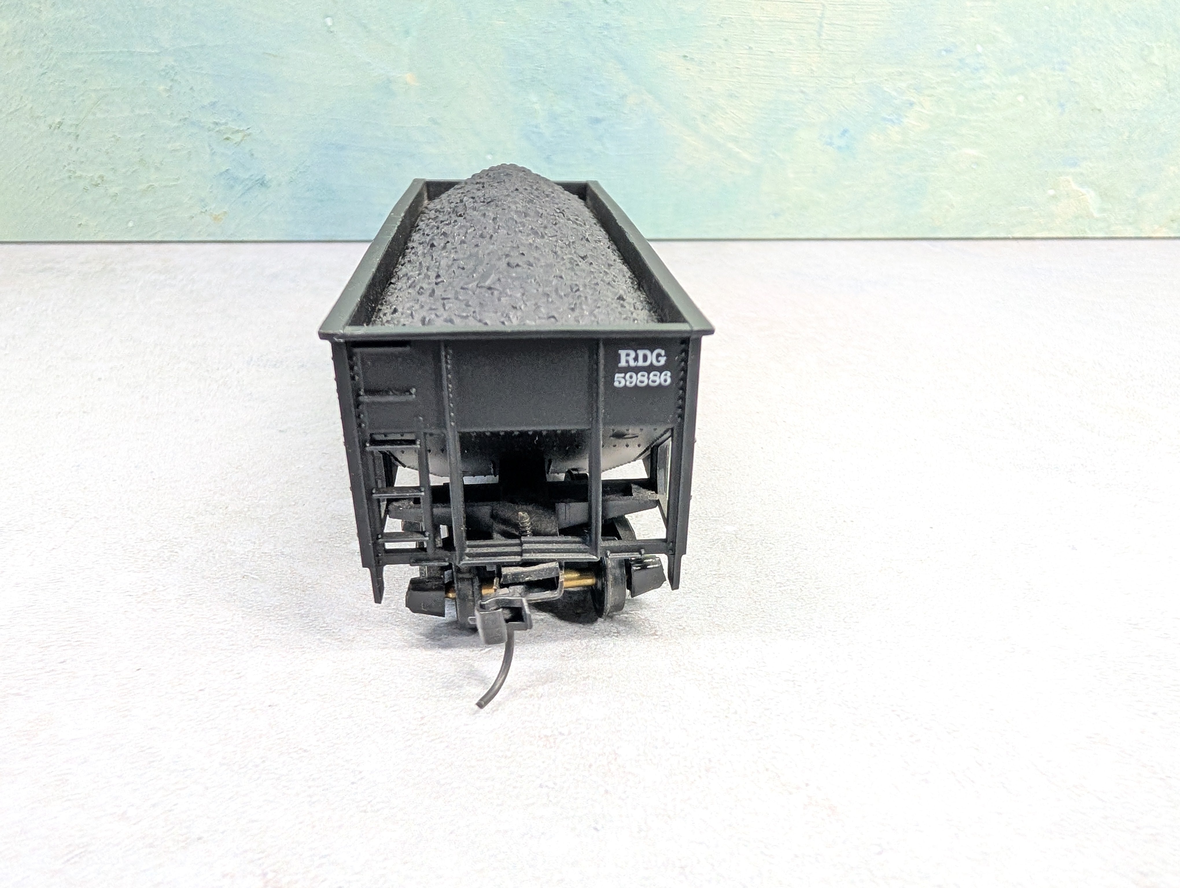 USED Mantua 729-521 HO Scale Heavy 32' Hopper Blue Panel Reading RDG #59886