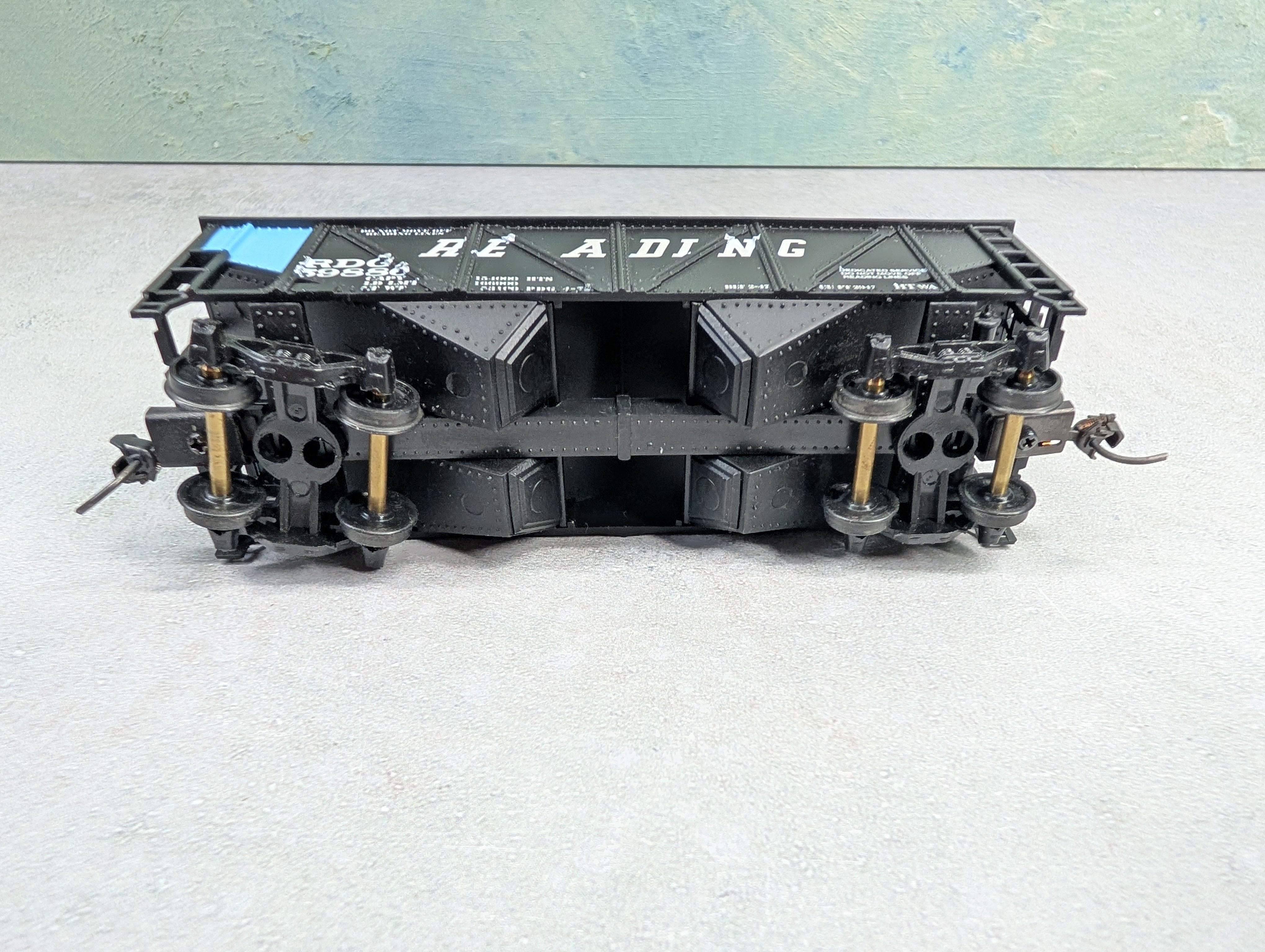 USED Mantua 729-521 HO Scale Heavy 32' Hopper Blue Panel Reading RDG #59886