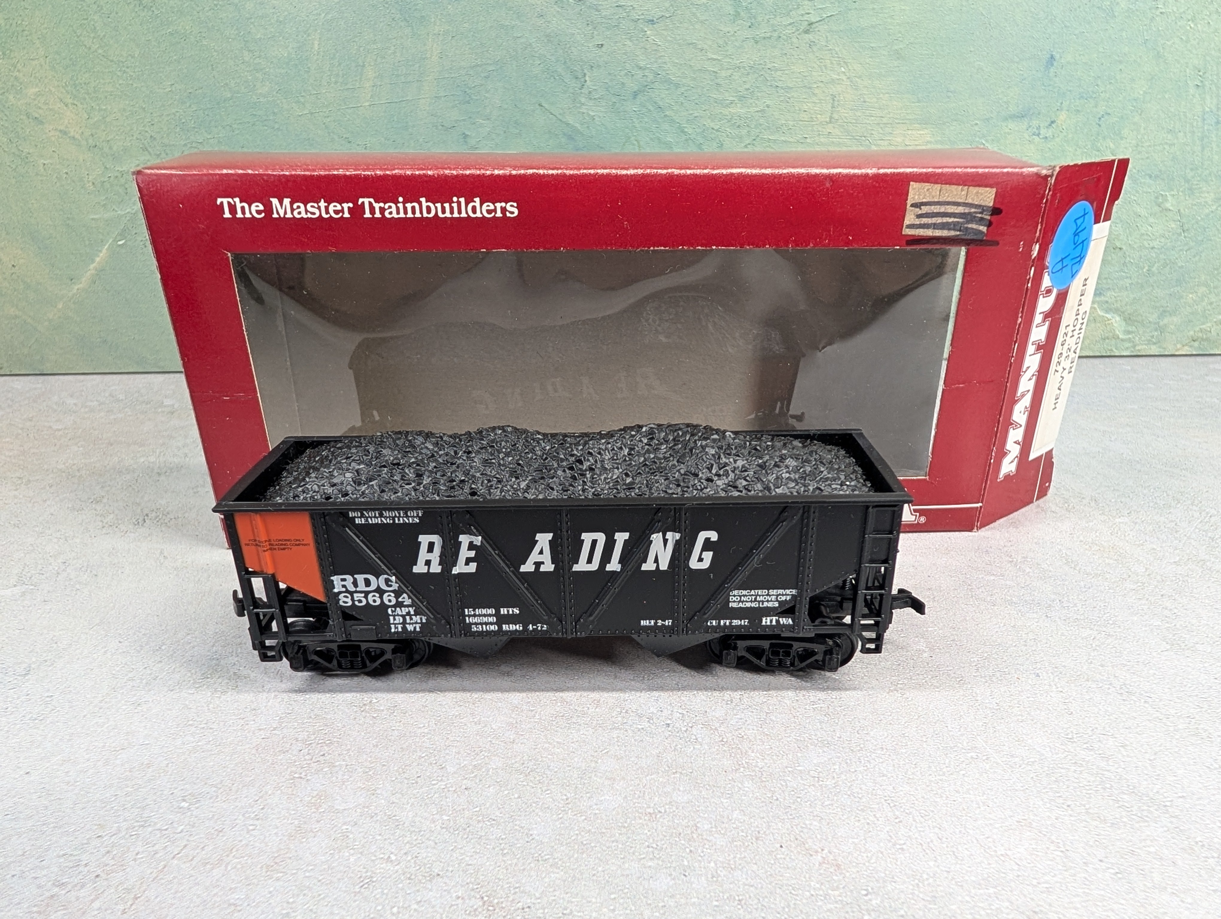 USED Mantua 729-621 HO Scale Heavy 32' Hopper Reading RDG #85664
