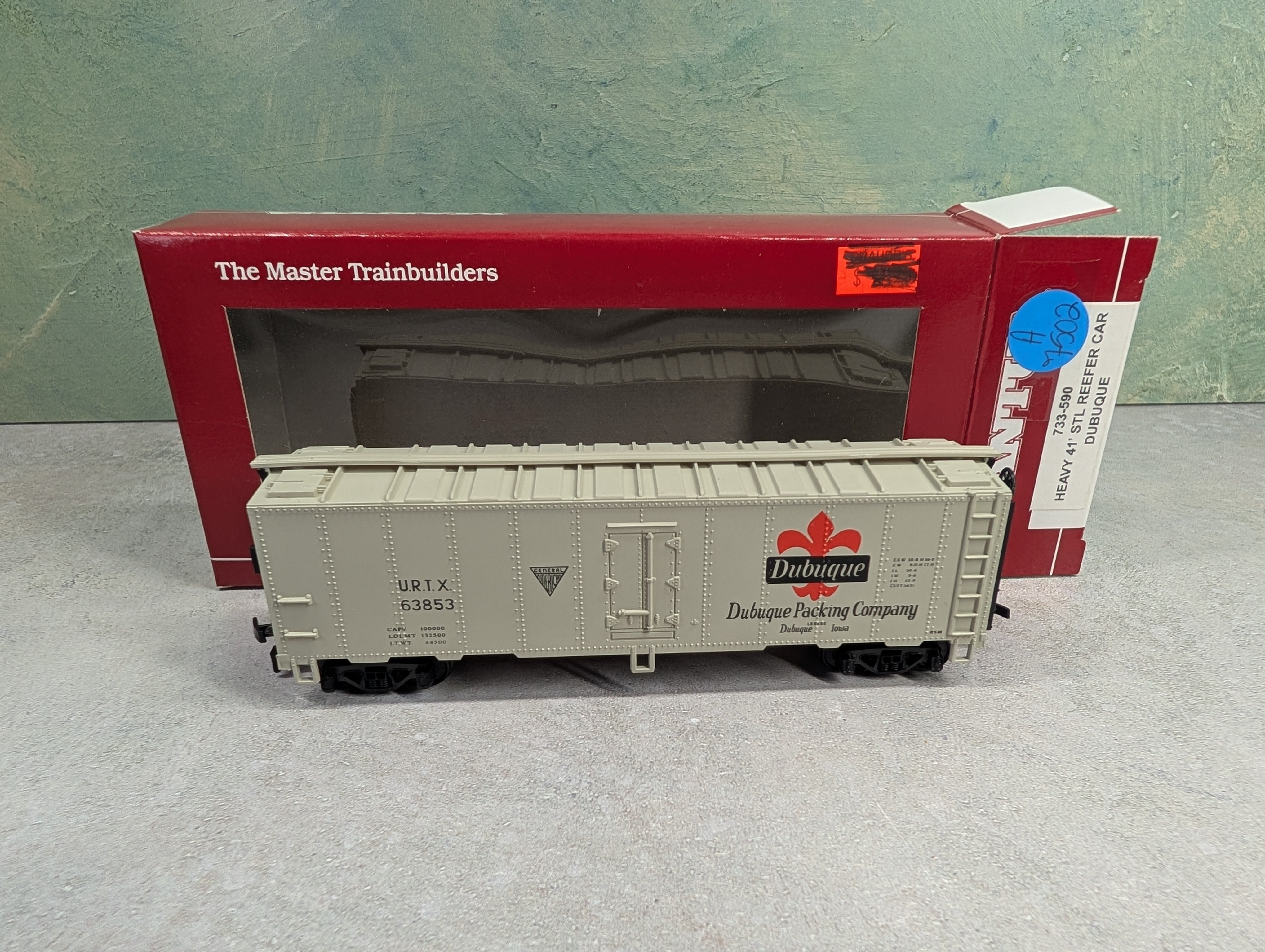 USED Mantua 733-590 HO Scale Heavy 40' Steel Reef Car Dubuque URTX #63853