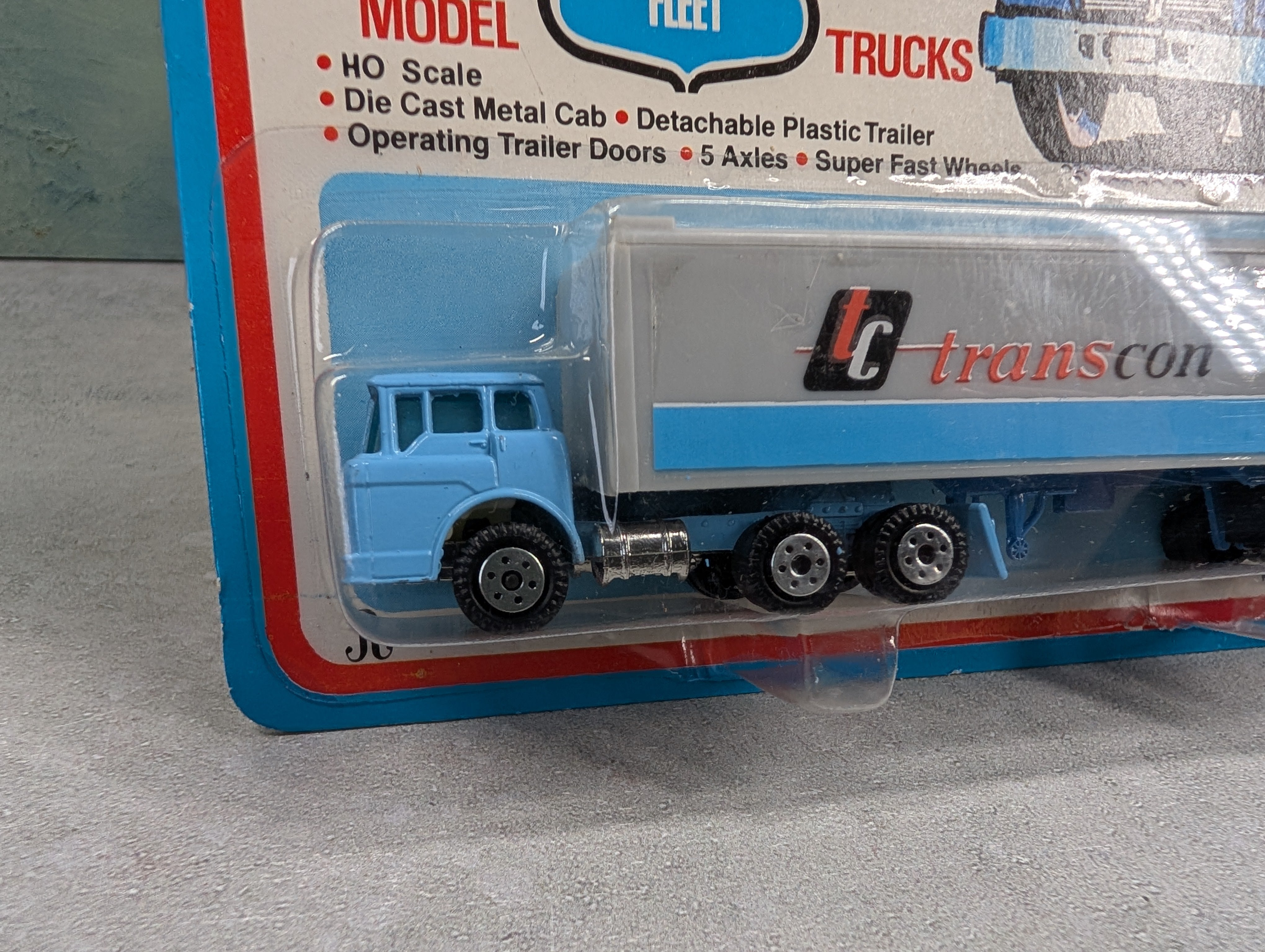 USED Road Champs 7369 HO Scale Interstate Fleet DieCast Trailer and Metal Cab Transcon