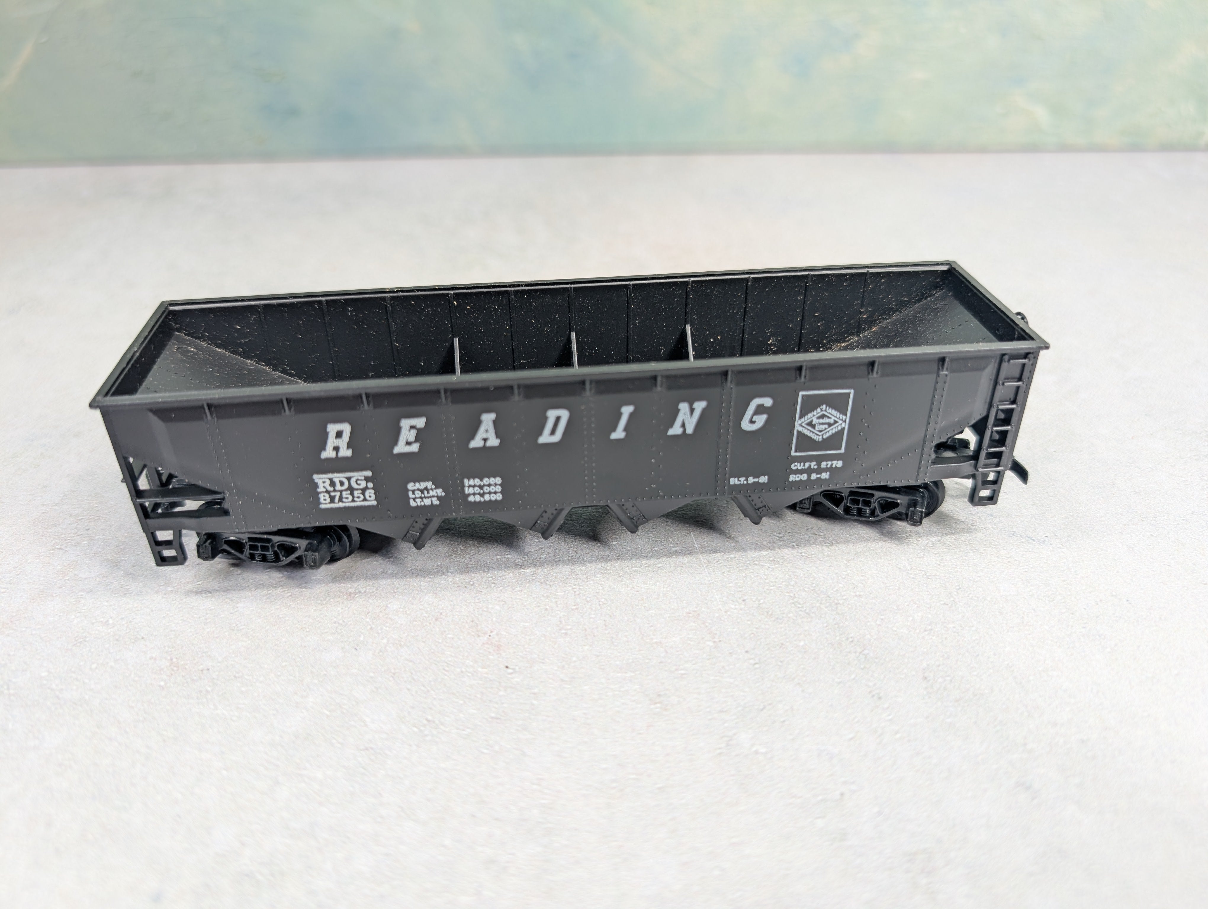 USED Tyco HO Scale Quad Hopper Reading RDG #87556