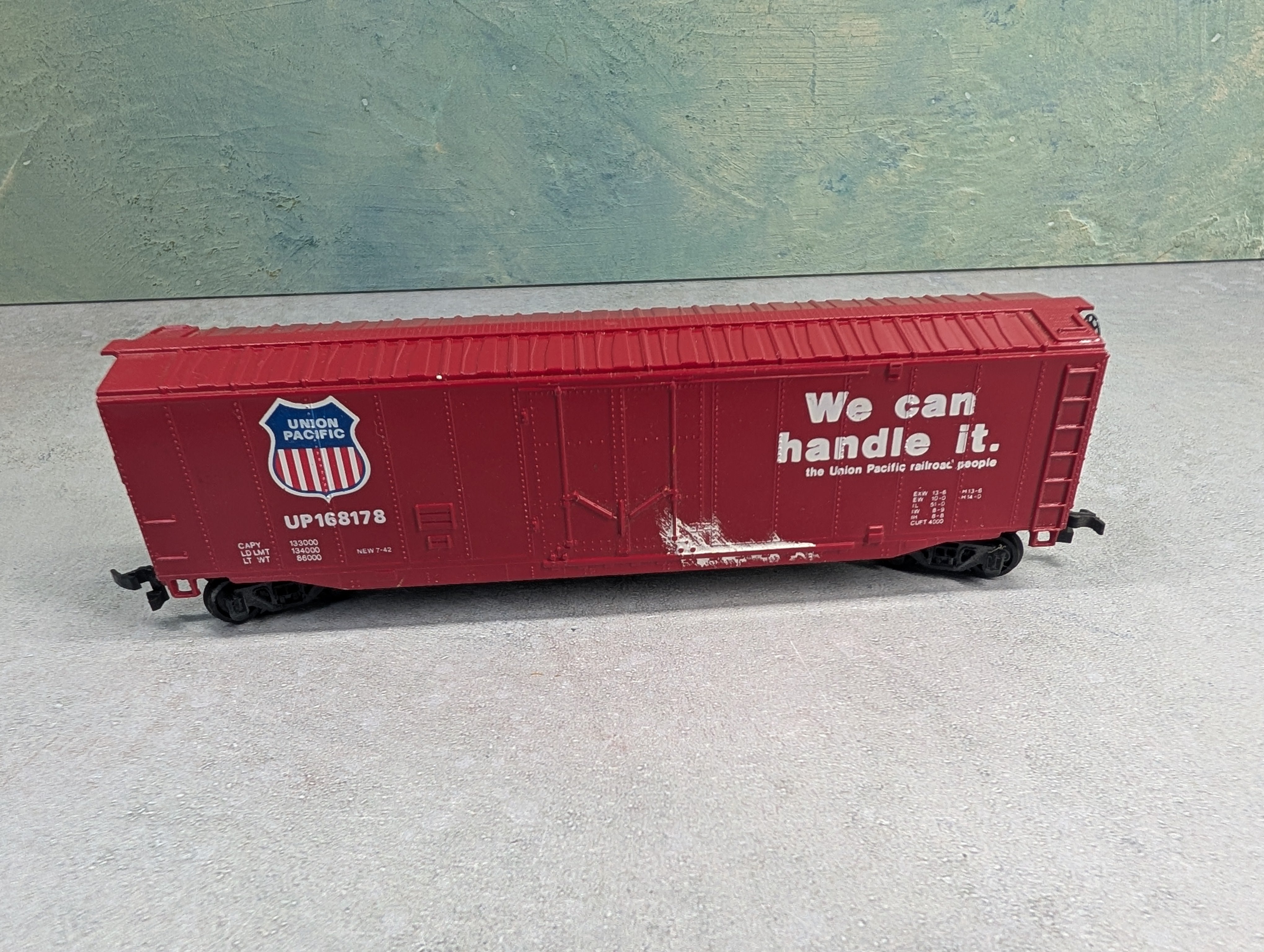 USED Bachmann HO Scale 50' Box Car Union Pacific UP #168178