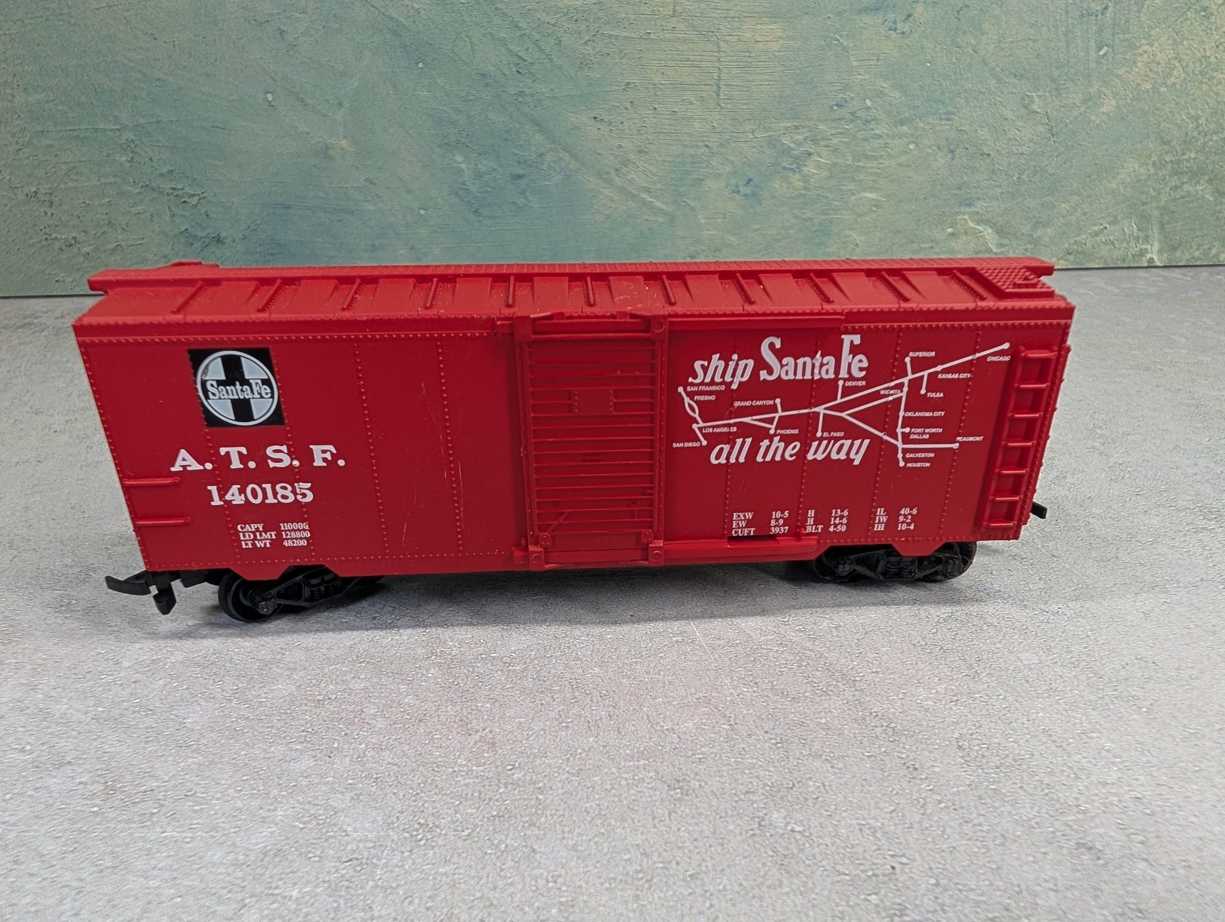 USED Life-Like HO Scale 40' Box Car Santa Fe ATSF #140185
