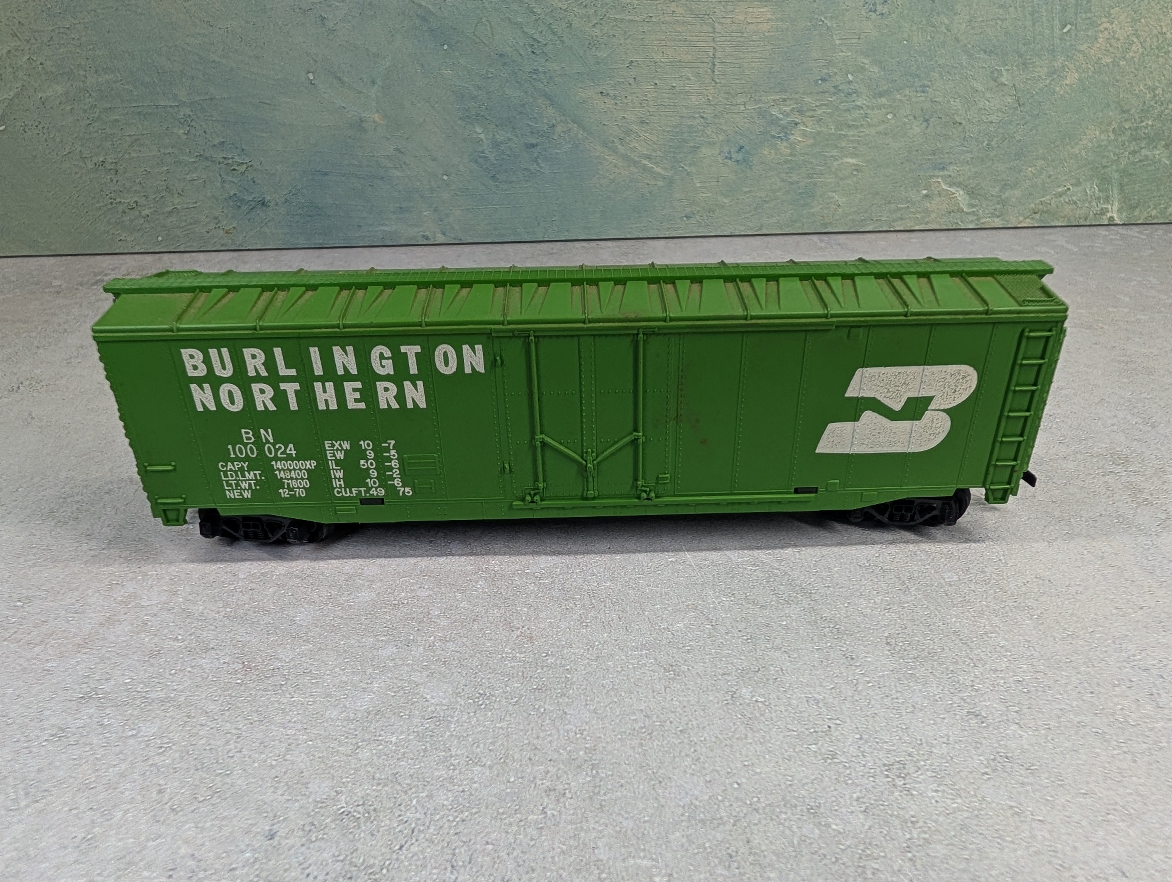 USED Tyco HO Scale 50' Box Car Burlington Northern BN #100024