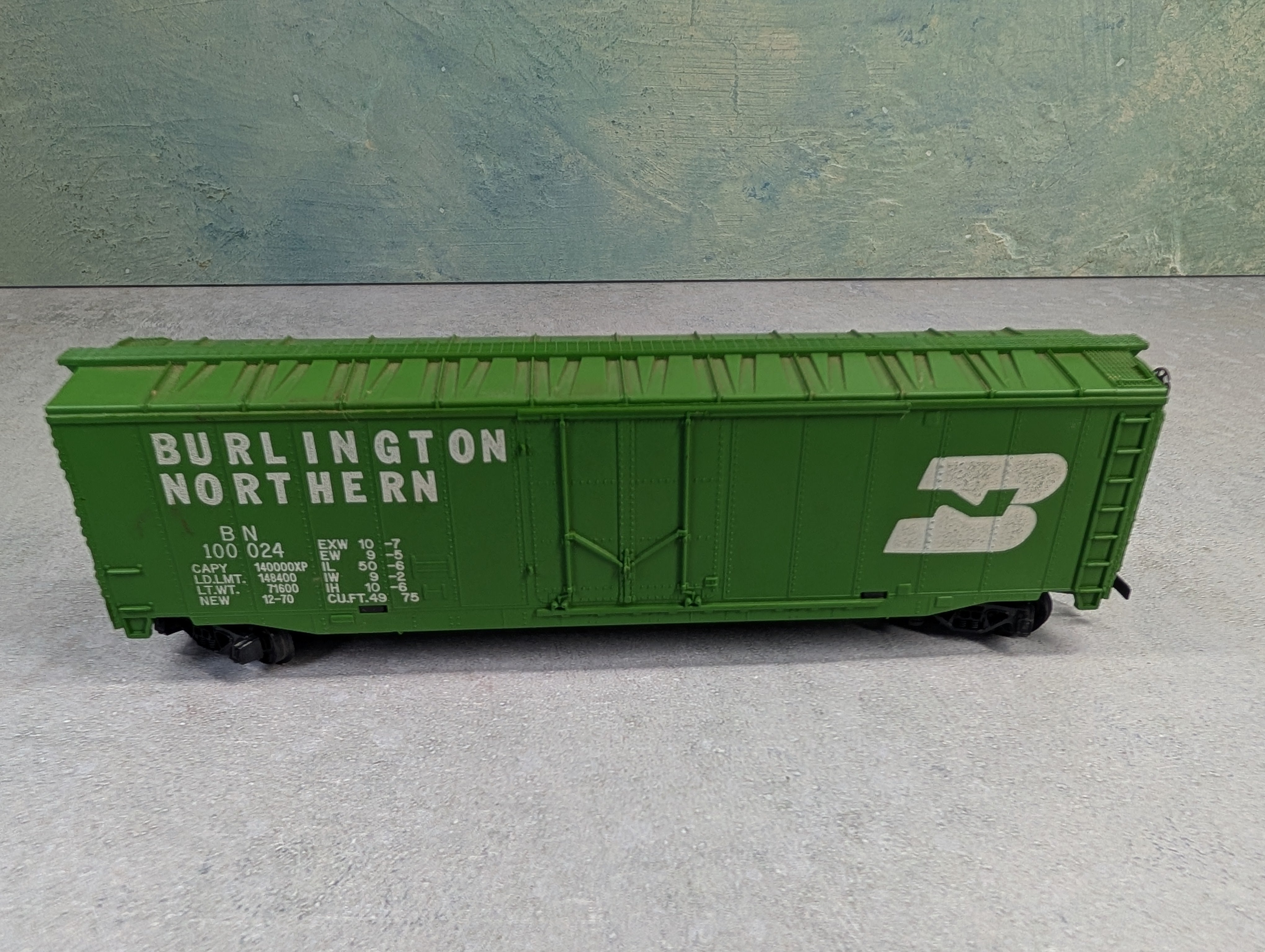 USED Tyco HO Scale 50' Box Car Burlington Northern BN #100024