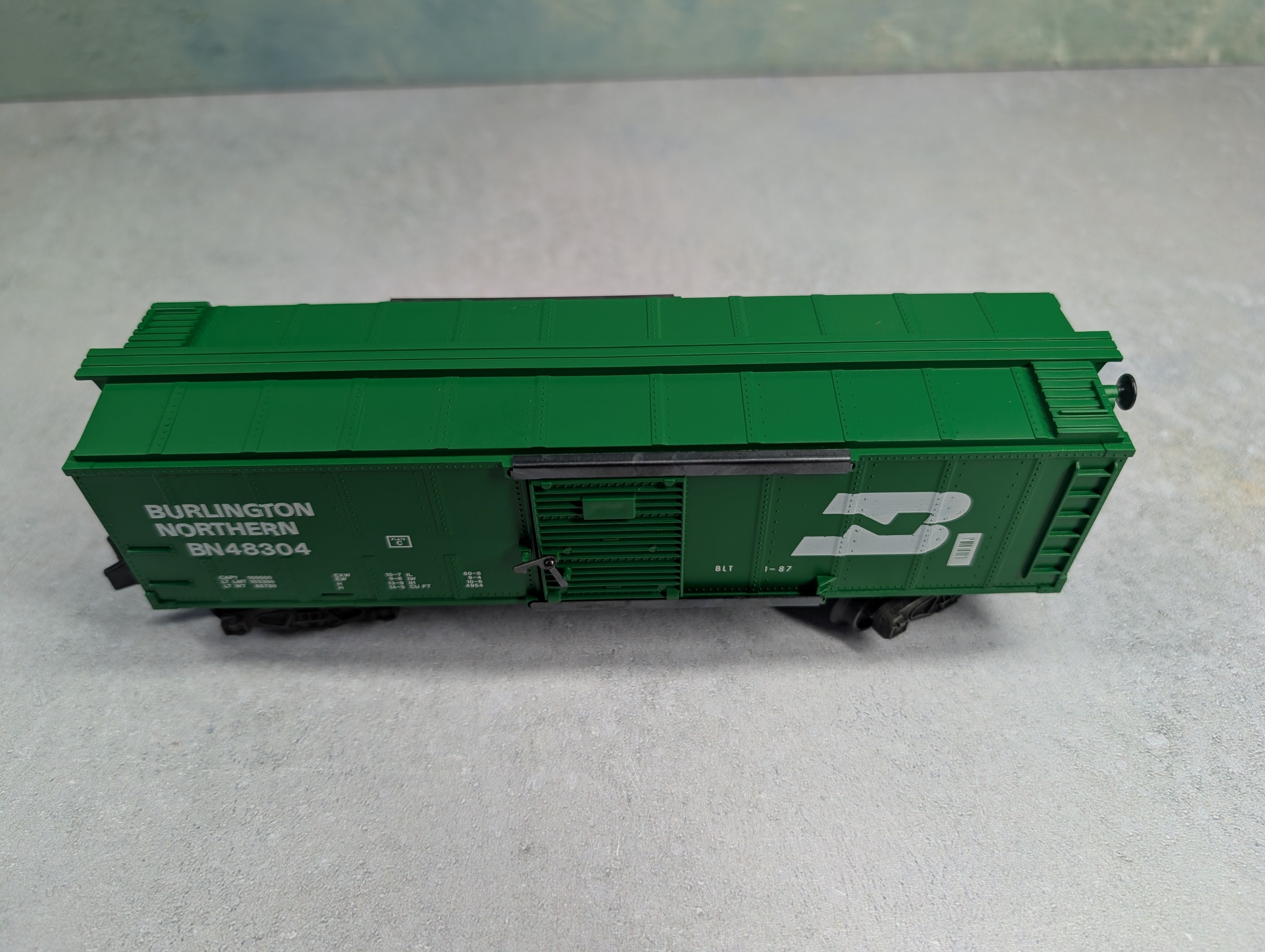 USED American Flyer 6-48304 S Scale Box Car Burlington Northern BN #48304