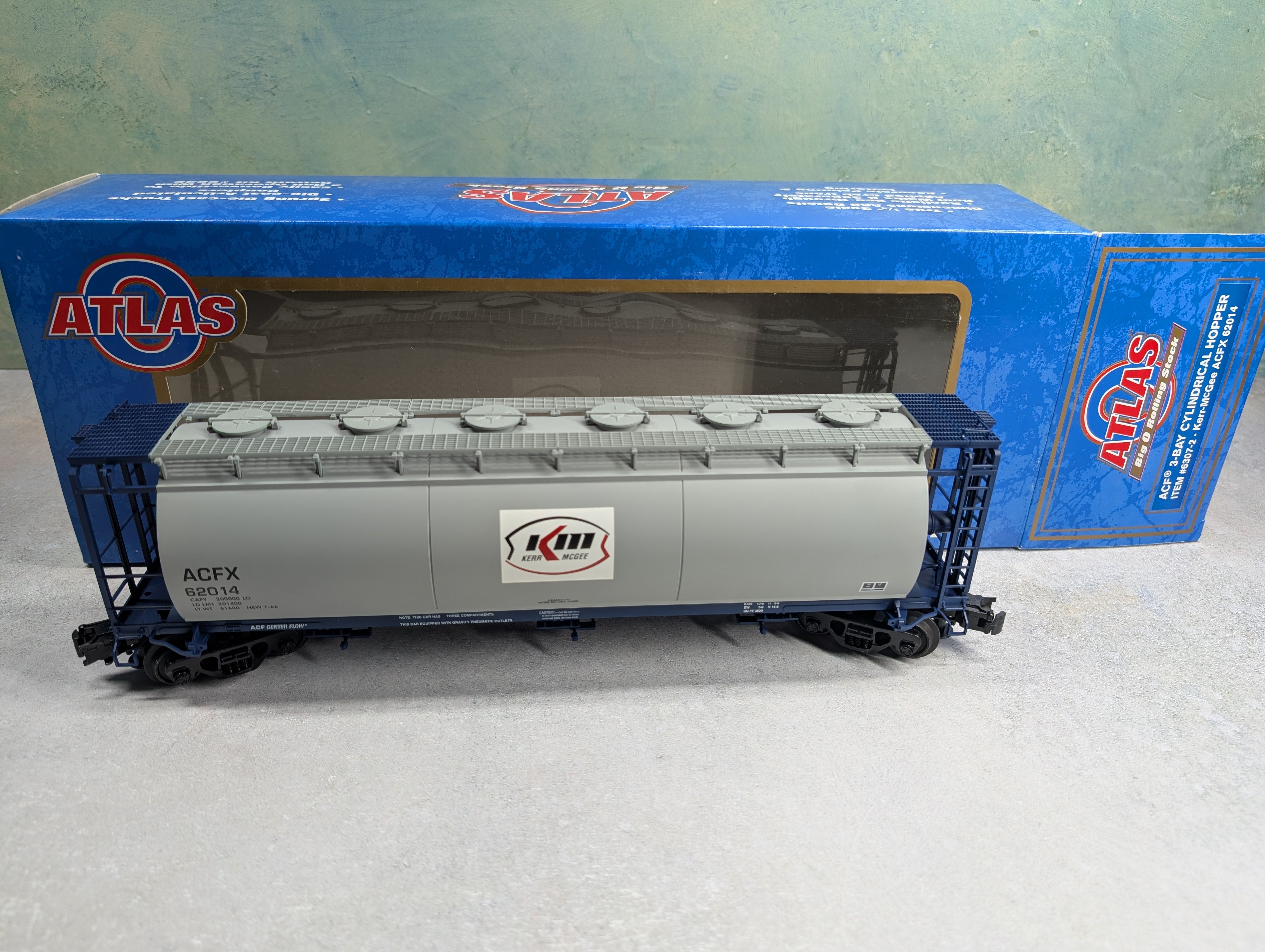USED Atlas #6307-2 O 3-Bay Cylindrical Hopper Kerr-McGee ACFX #62014