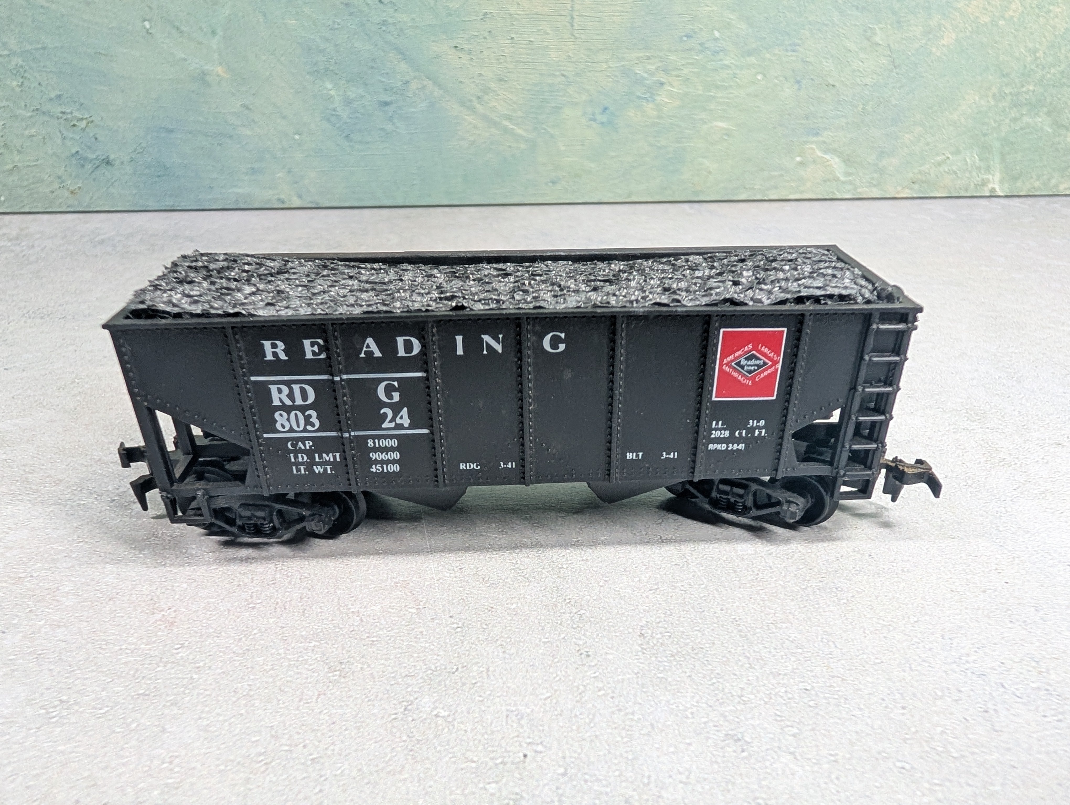 USED HO Scale 2 Bay Hopper Reading RDG #80324