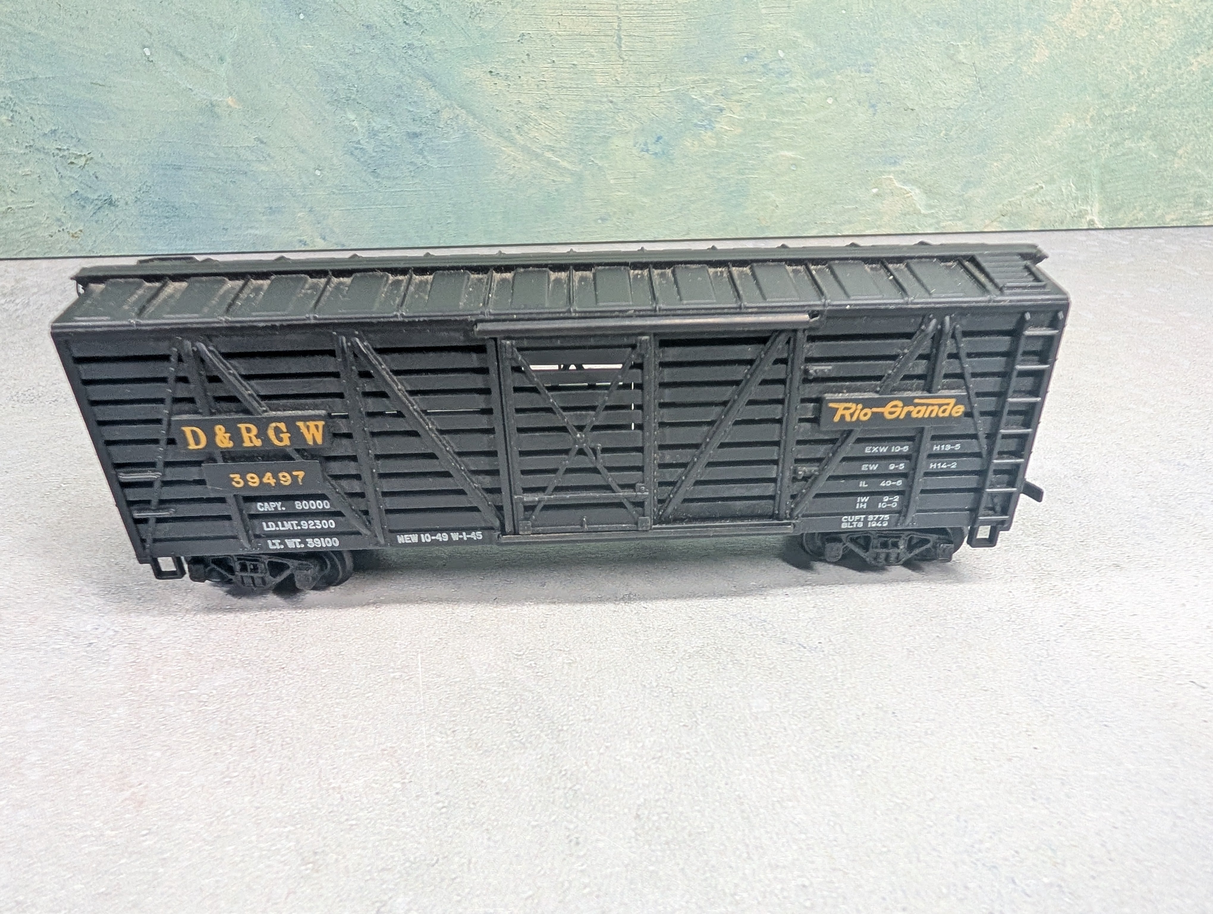USED Mantua HO Scale Cattle Stock Car Rio Grande D&RGW #39497