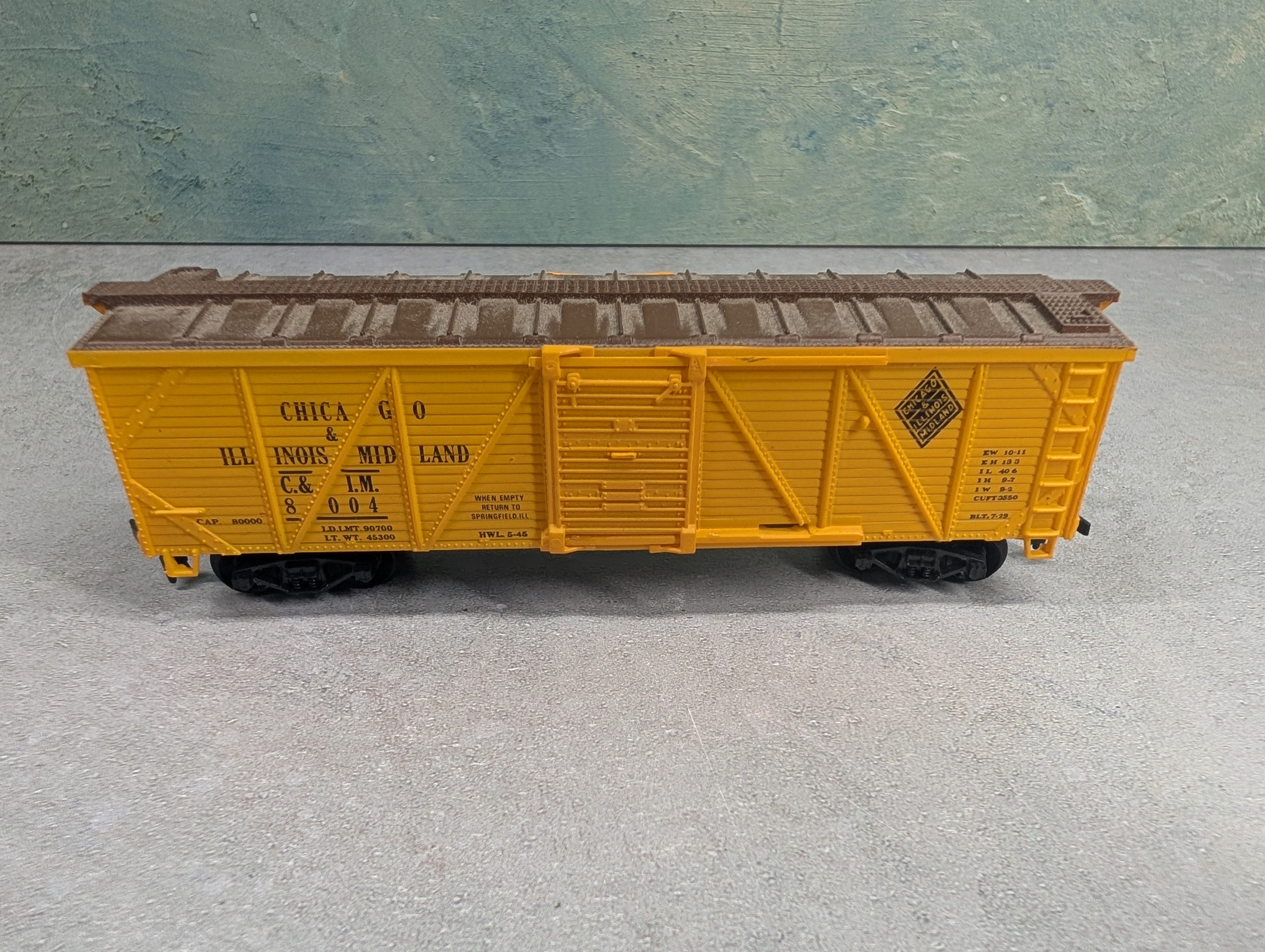 USED Life-Like HO Scale 40' Wooden Box Car Chicago and Illinois Midland C&IM #8004