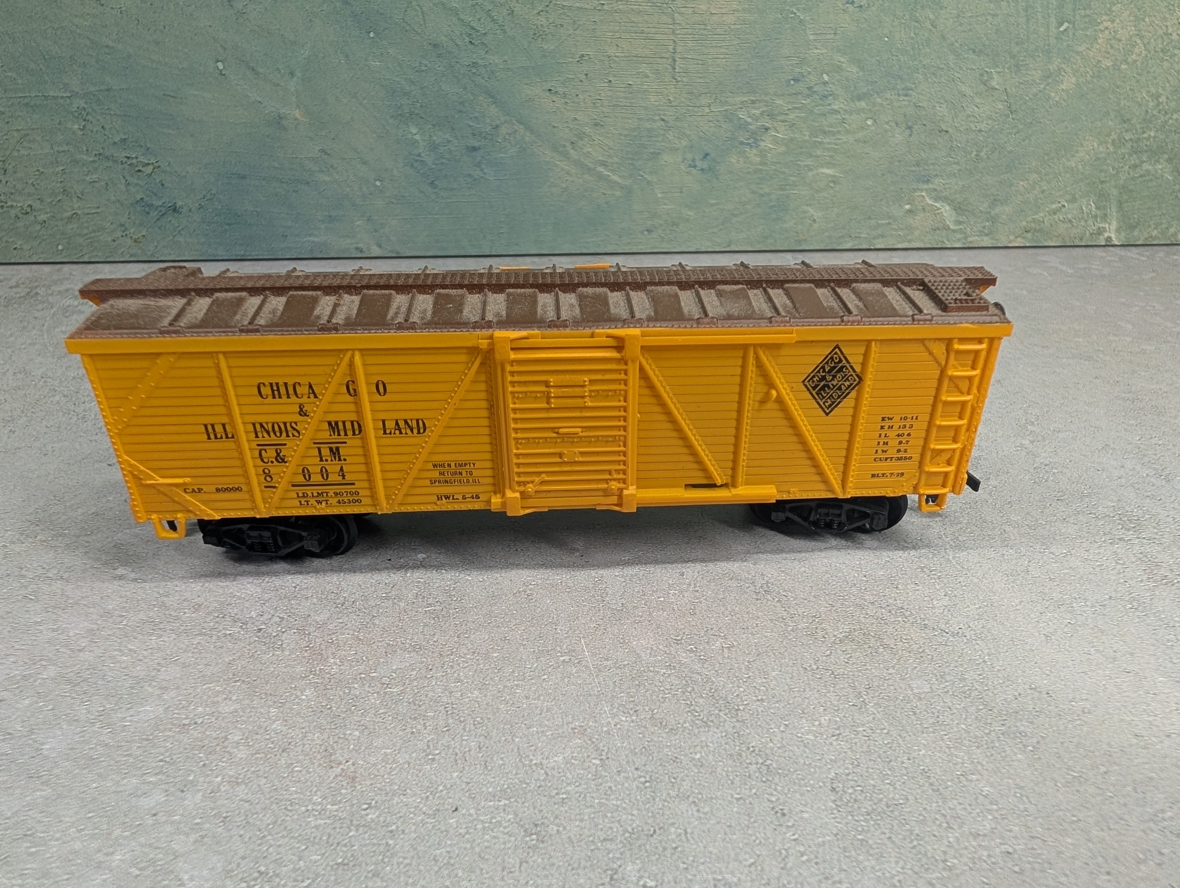 USED Life-Like HO Scale 40' Wooden Box Car Chicago and Illinois Midland C&IM #8004