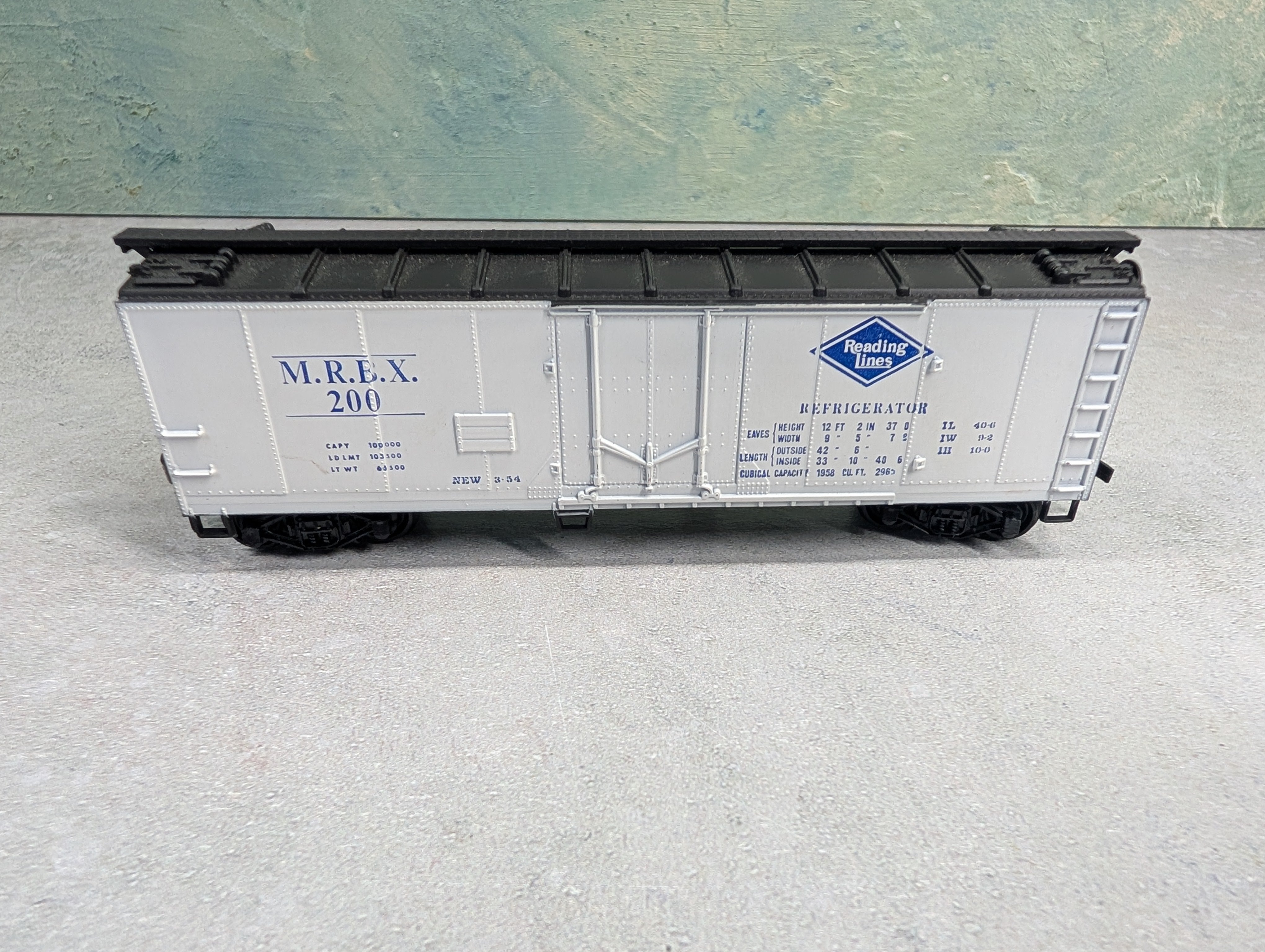 USED TRAIN MINIATURE HO Scale 40' Reefer Box Car Reading MRBX #200