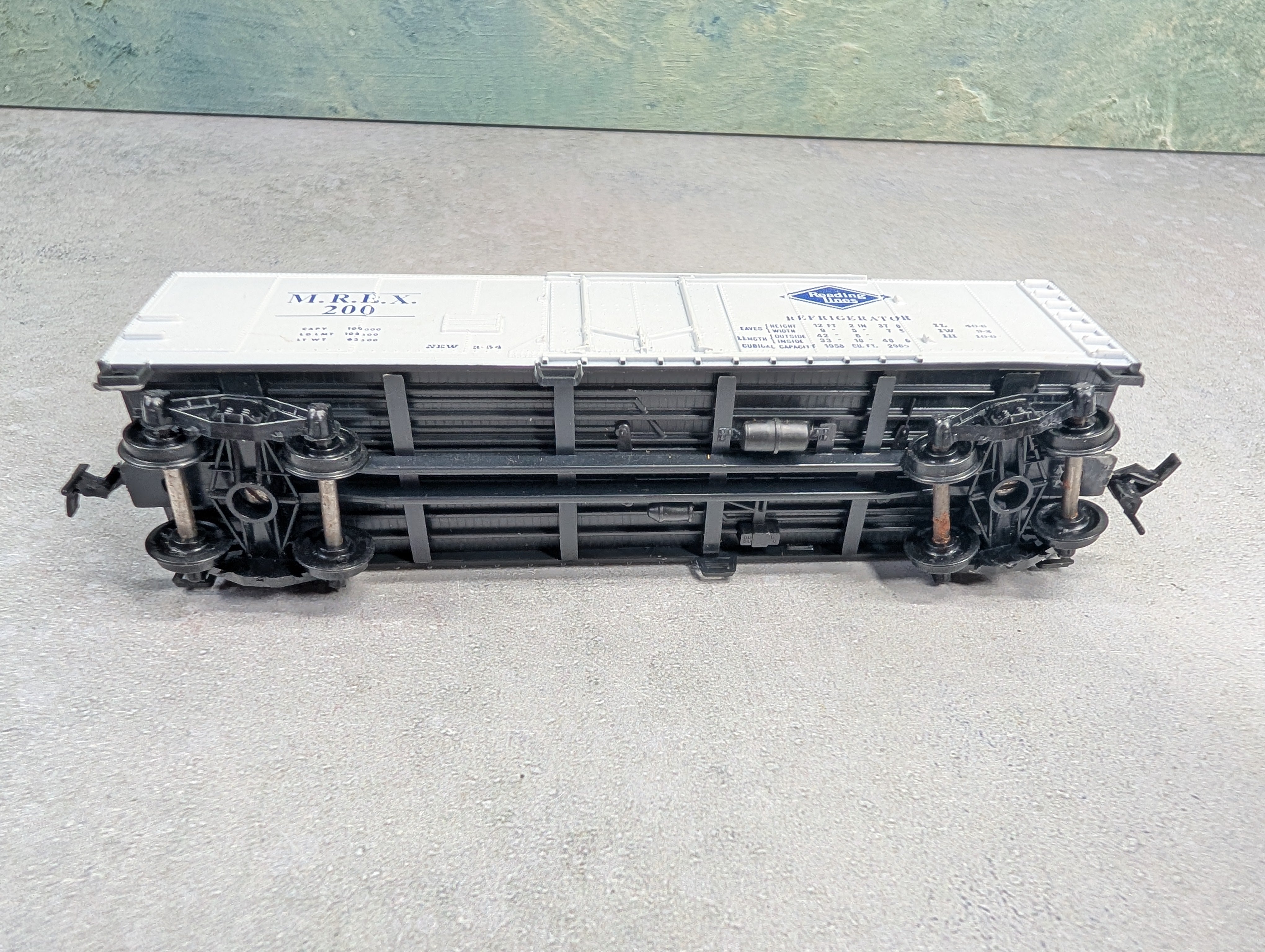 USED TRAIN MINIATURE HO Scale 40' Reefer Box Car Reading MRBX #200