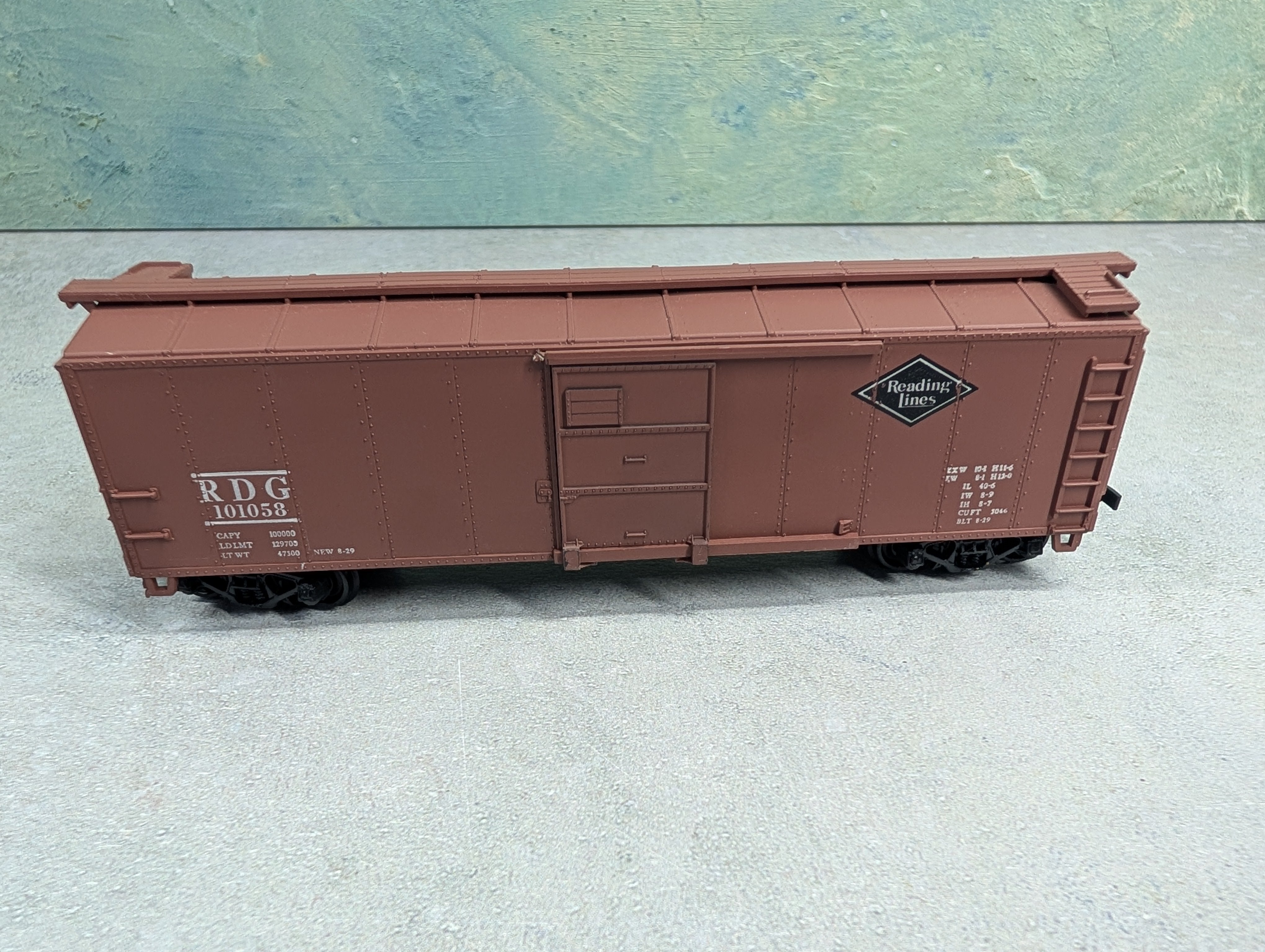 USED TRAIN MINIATURE HO Scale 40' Box Car Reading RDG #101058