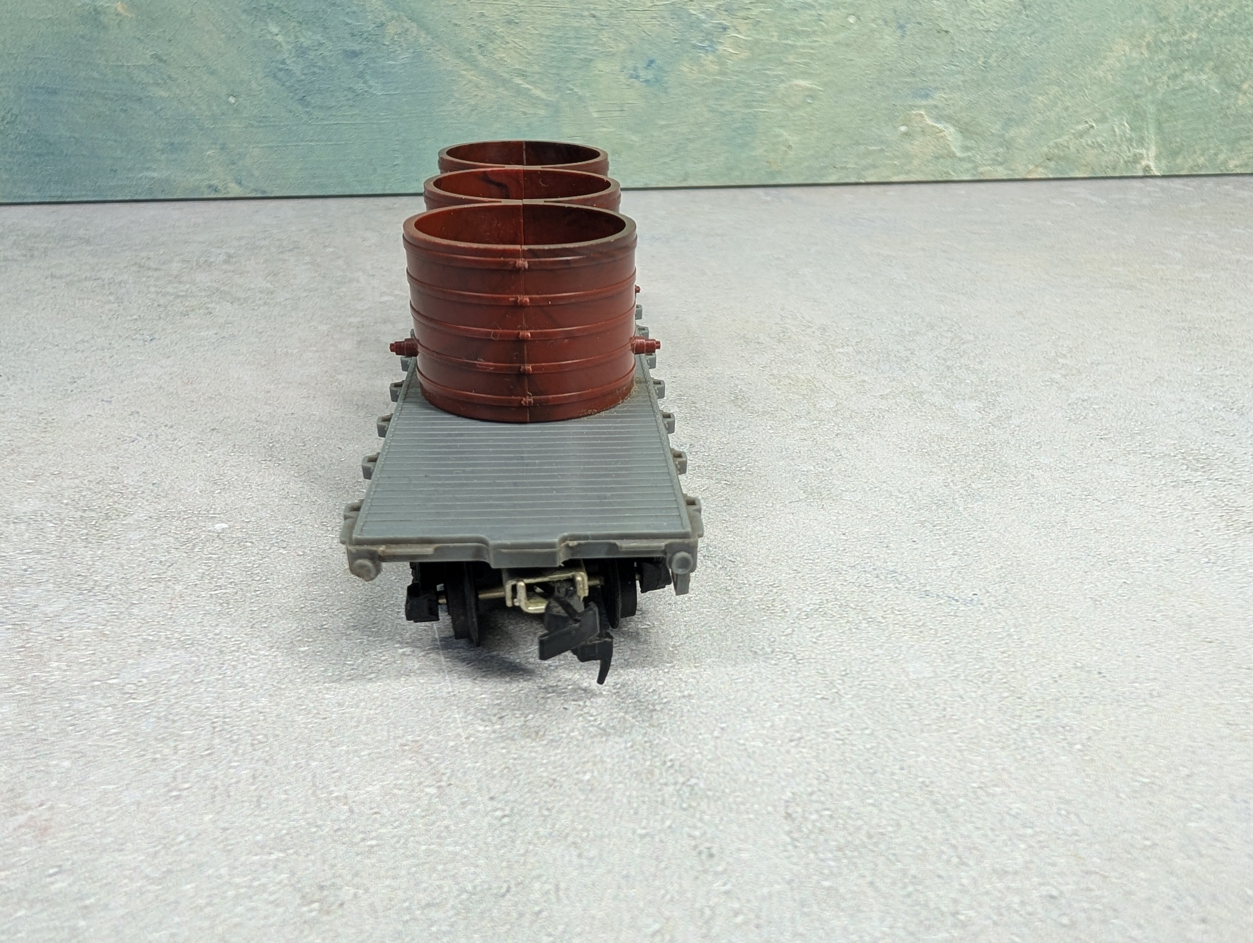 USED Mantua HO Scale 40' Flat Car US Navy #311 w/ Water Tanks