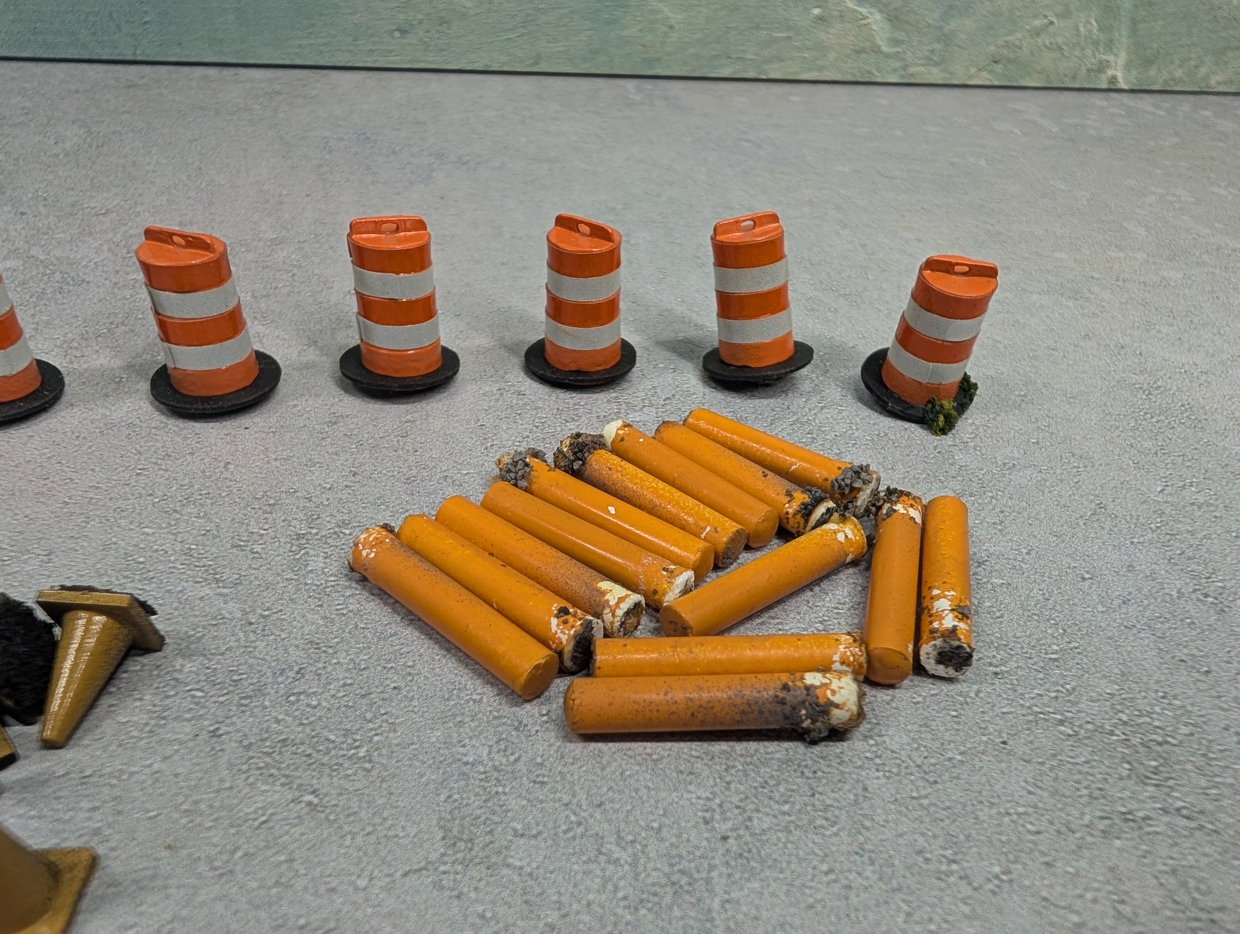 USED O Lot of Construction Cones, Barrels (70+ pcs)