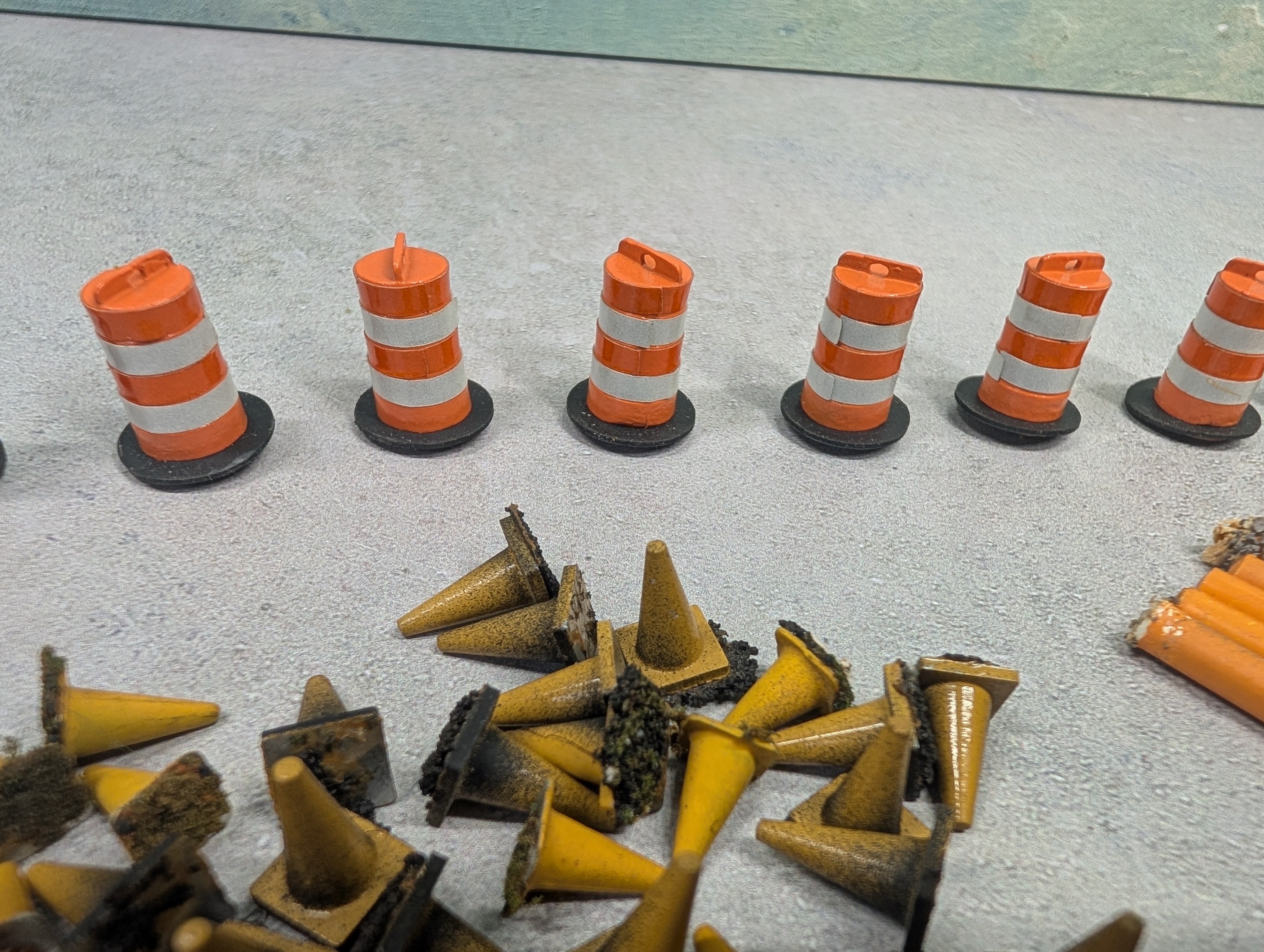 USED O Lot of Construction Cones, Barrels (70+ pcs)