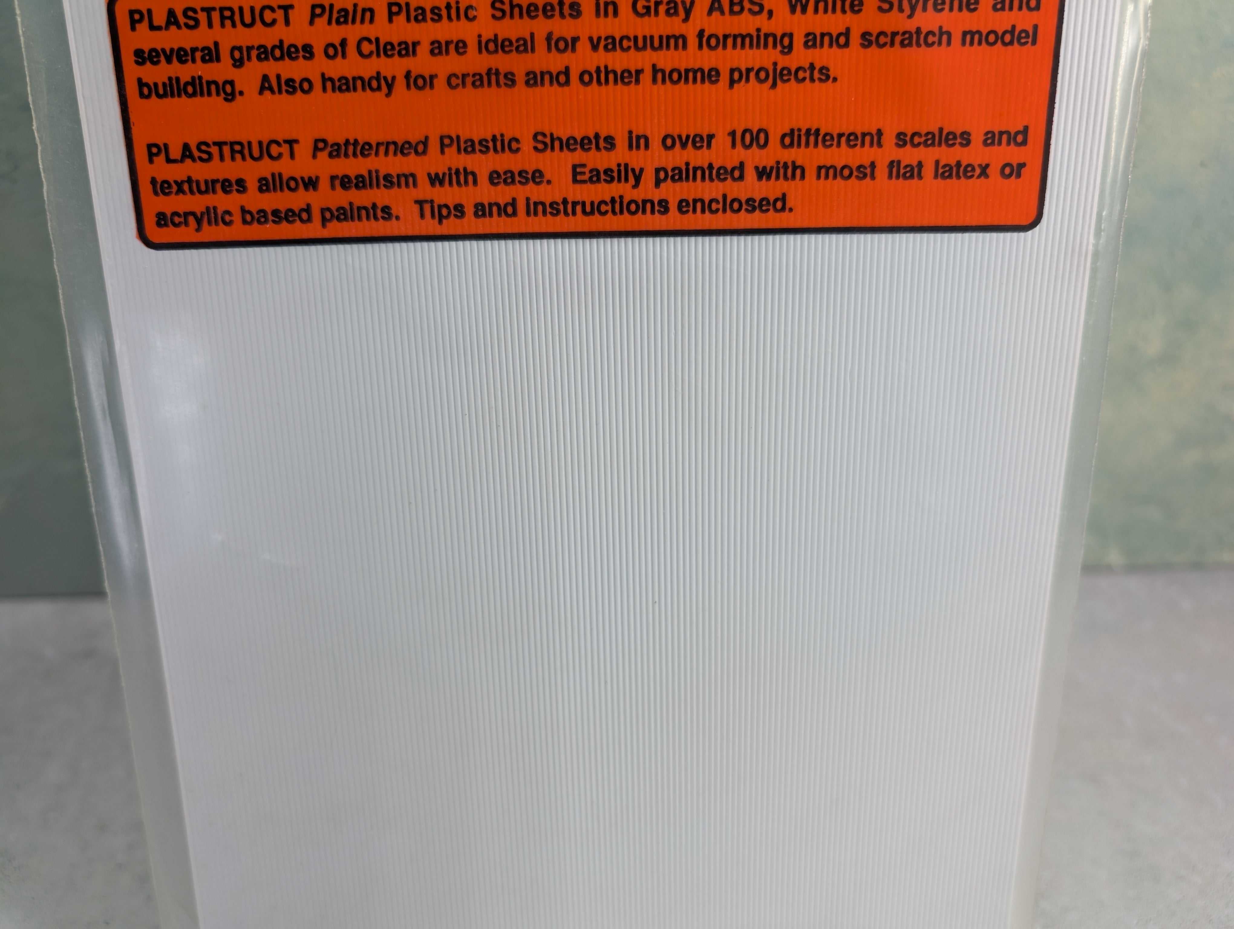 Plastruct 91510 Multi Scale White Corrugated Siding (2pcs)