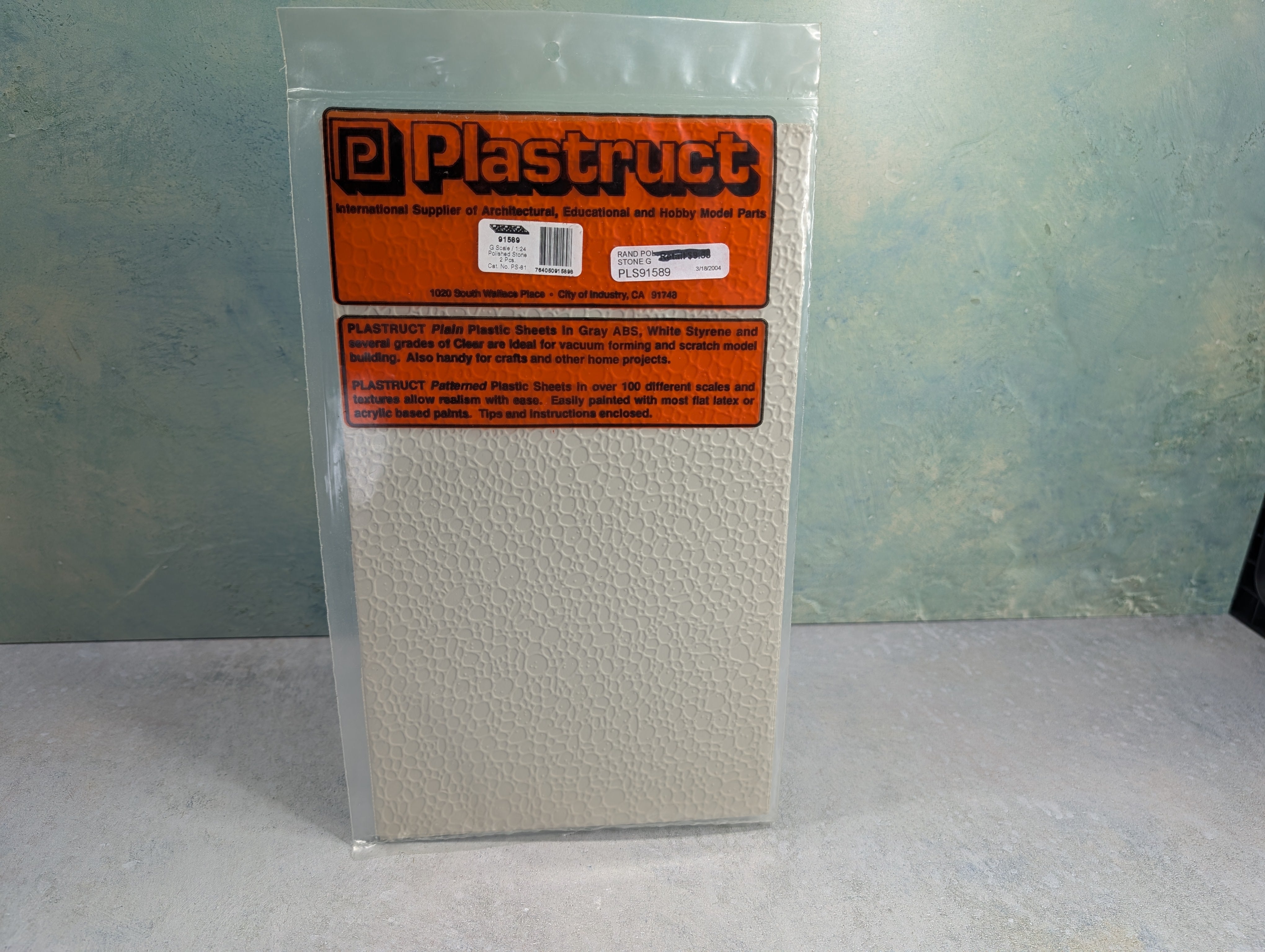 Plastruct 91589 Multi Scale Polished Stone Sheets (2pcs), random Polished Stone