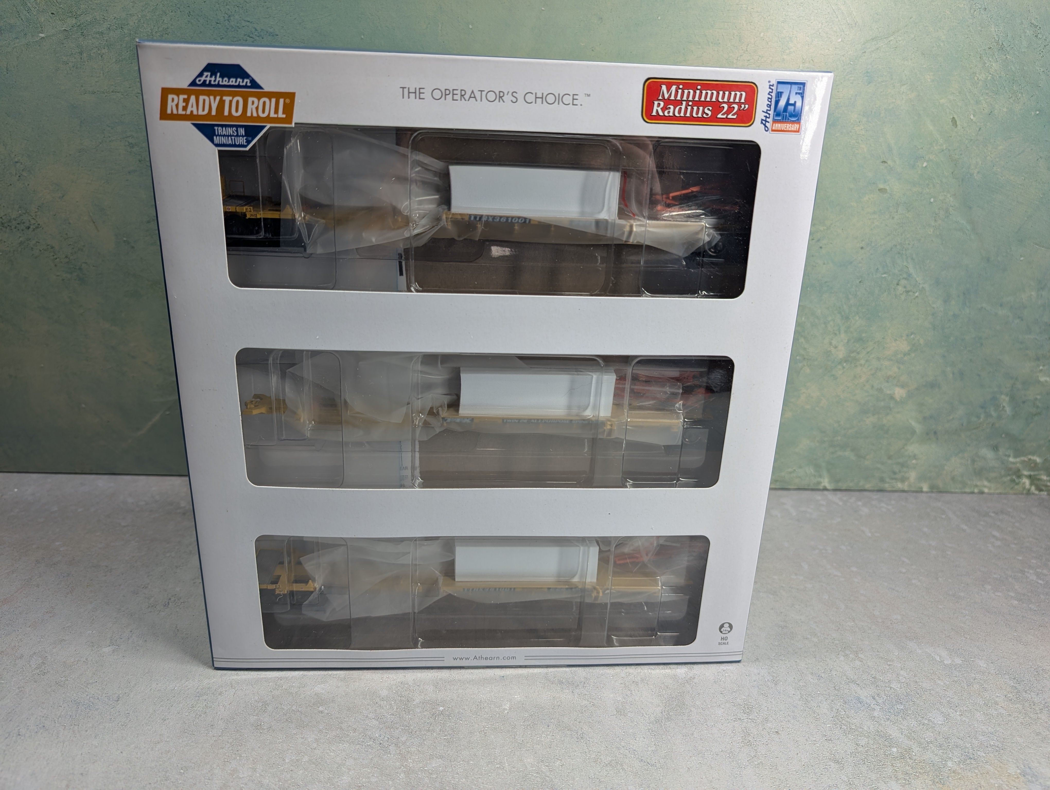 USED Athearn 64018 HO Scale Trinity 57' All-Purpose 3 Unit Spine Car TTX #361001