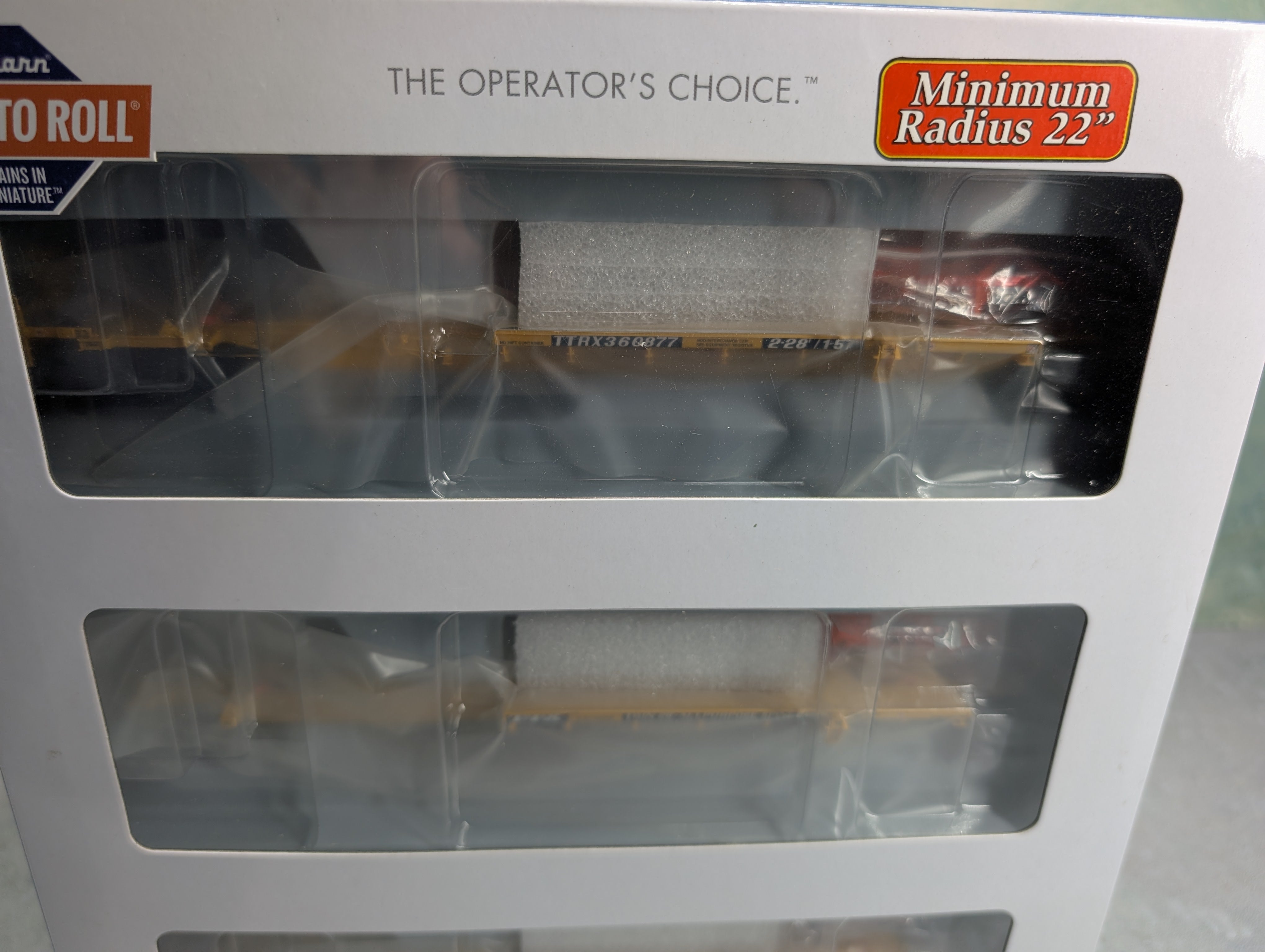 USED Athearn 28921 HO Scale Trinity 57' All-Purpose 3 Unit Spine Car TTX #360877