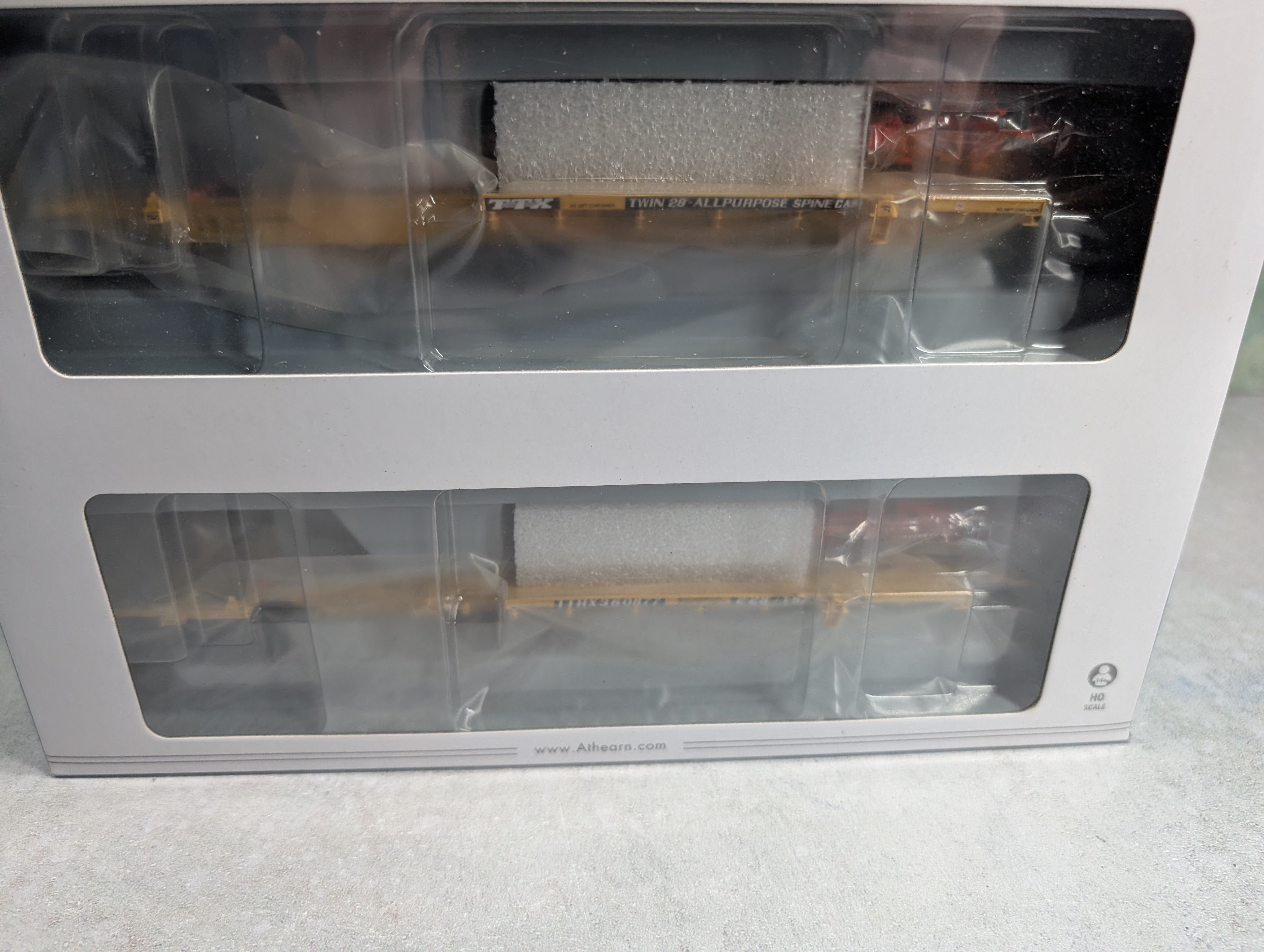 USED Athearn 28921 HO Scale Trinity 57' All-Purpose 3 Unit Spine Car TTX #360877