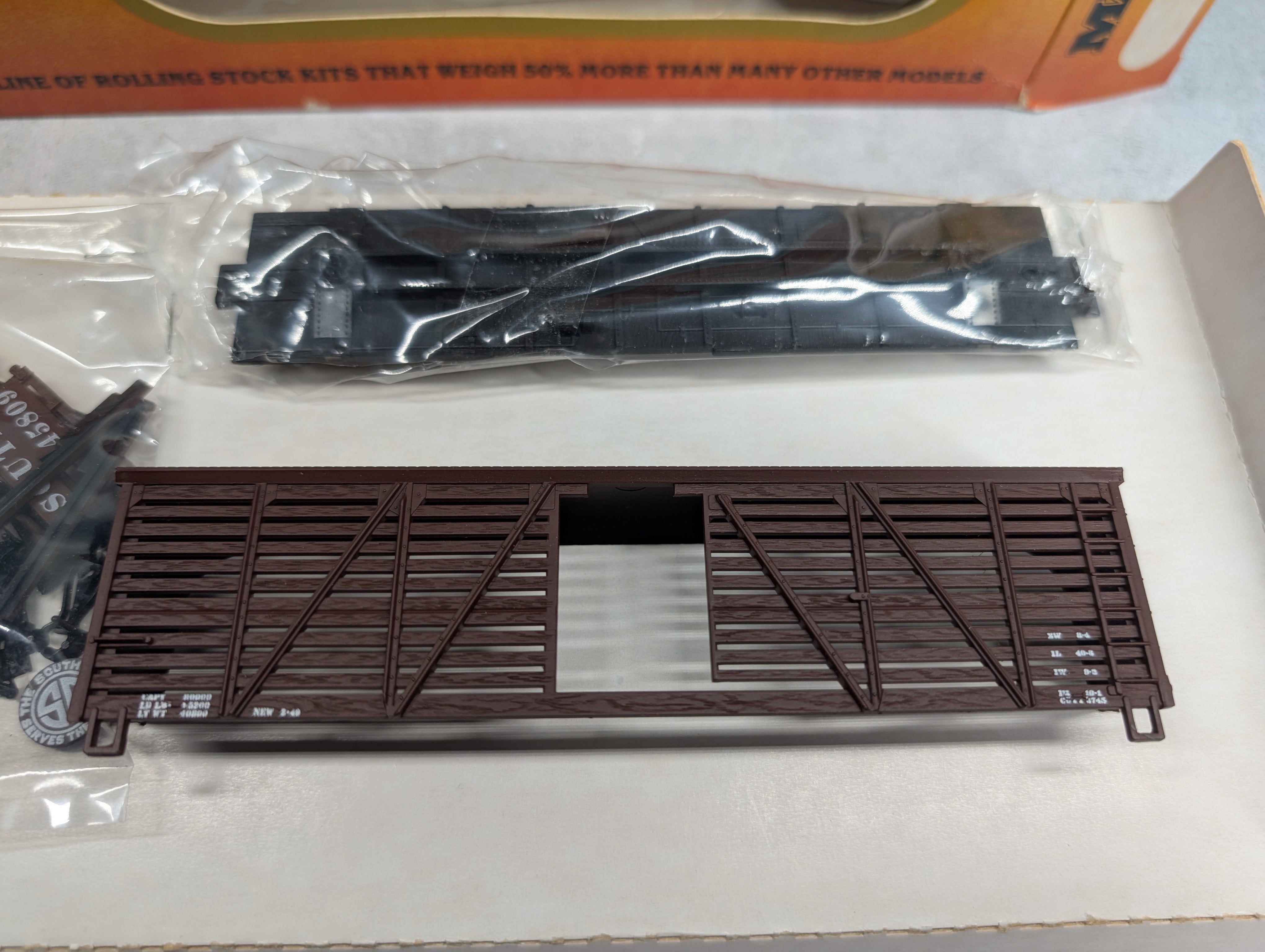 USED Mantua 735-40 HO Scale Wood Stock Car Cattle Car Southern #45809 KIT