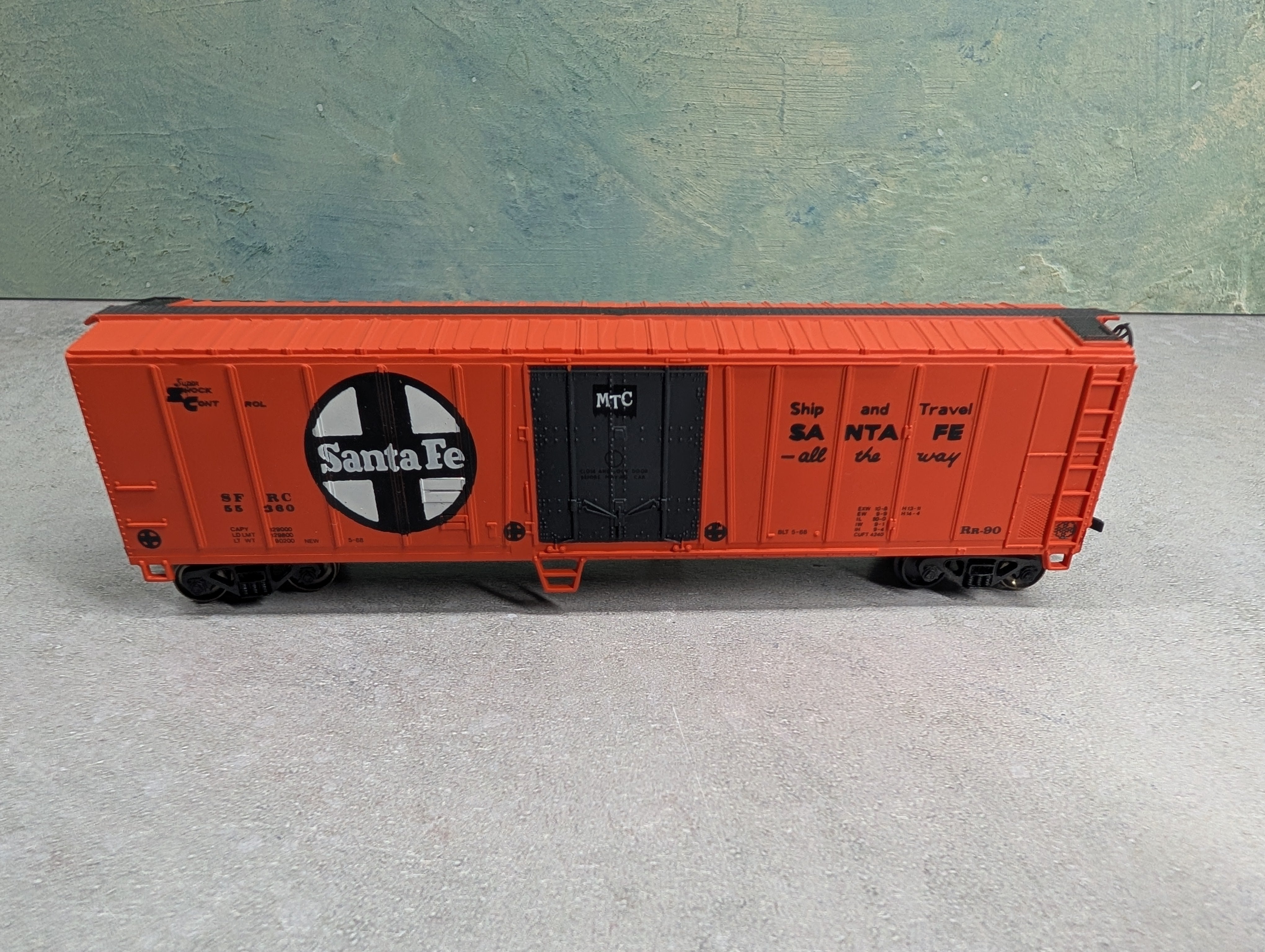 USED Bachmann HO Scale 50' Box Car Santa Fe SFRC #55360