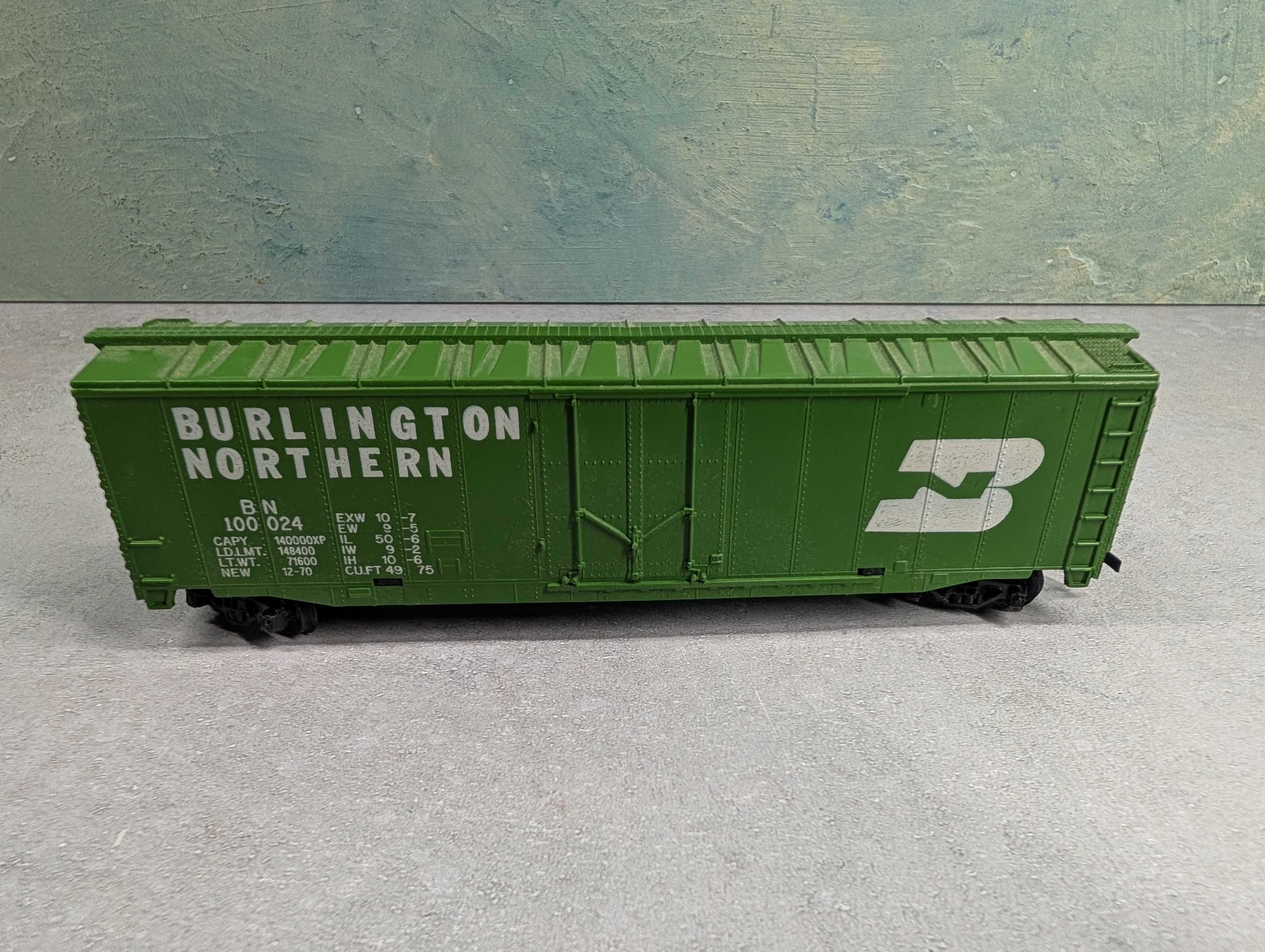 USED Tyco HO Scale 50' Box Car Burlington Northern BN #100024