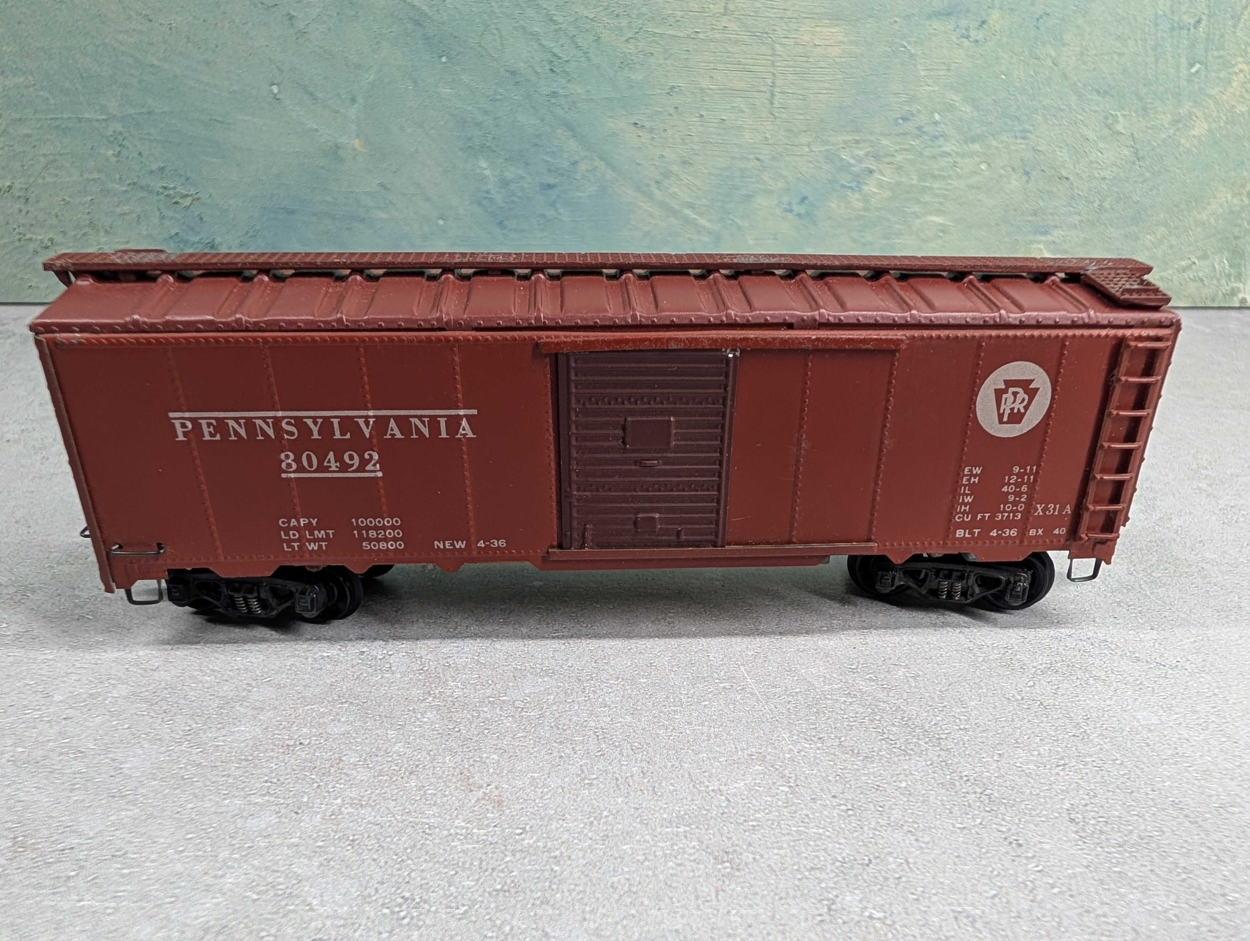 USED Varney HO Scale 40' Box Car (wooden) Pennsylvania PRR #80492