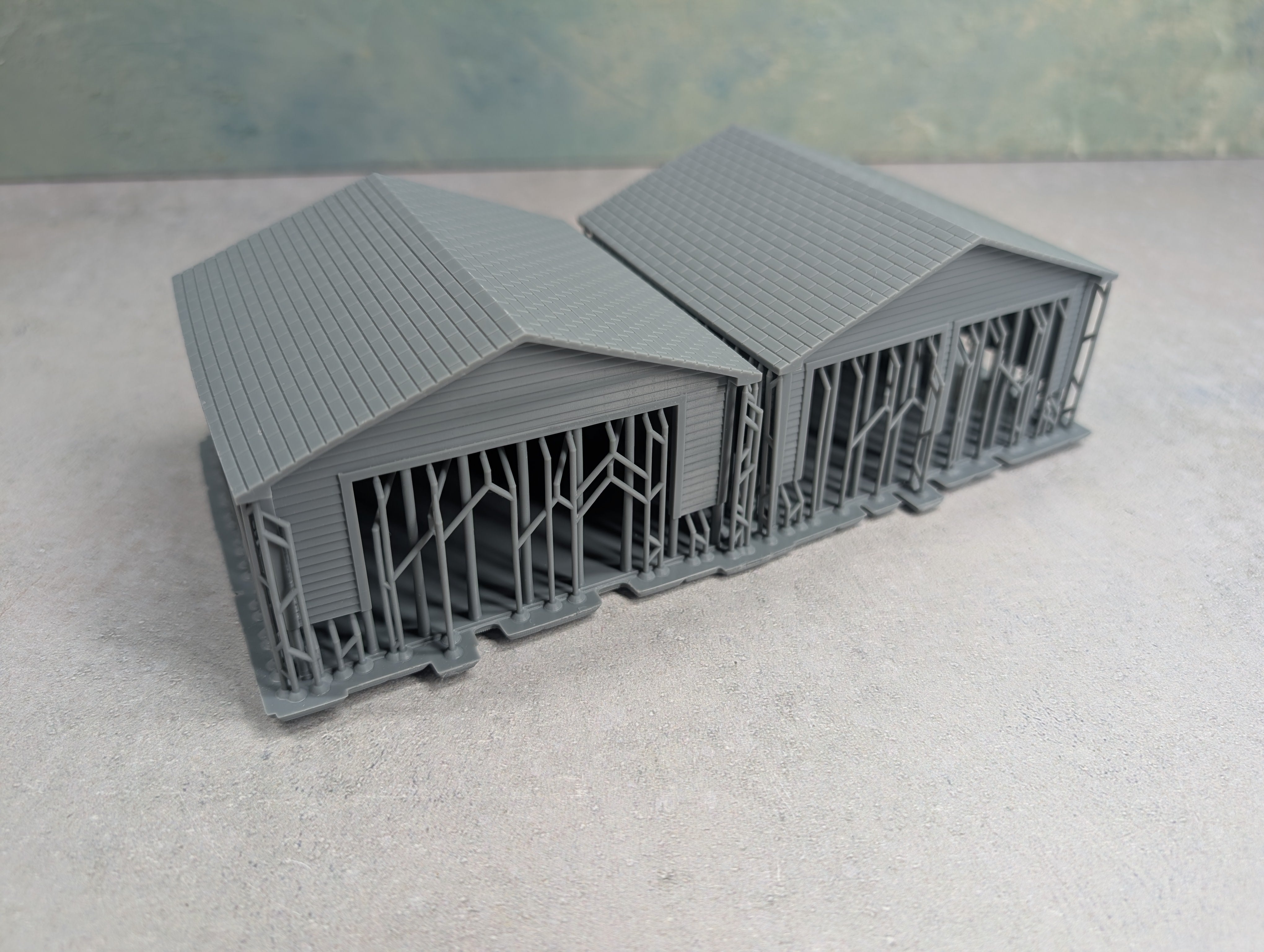 Whistle Stop Models HO6013 HO Scale Set of Garages, Resin 3D Printed, Highly Detailed