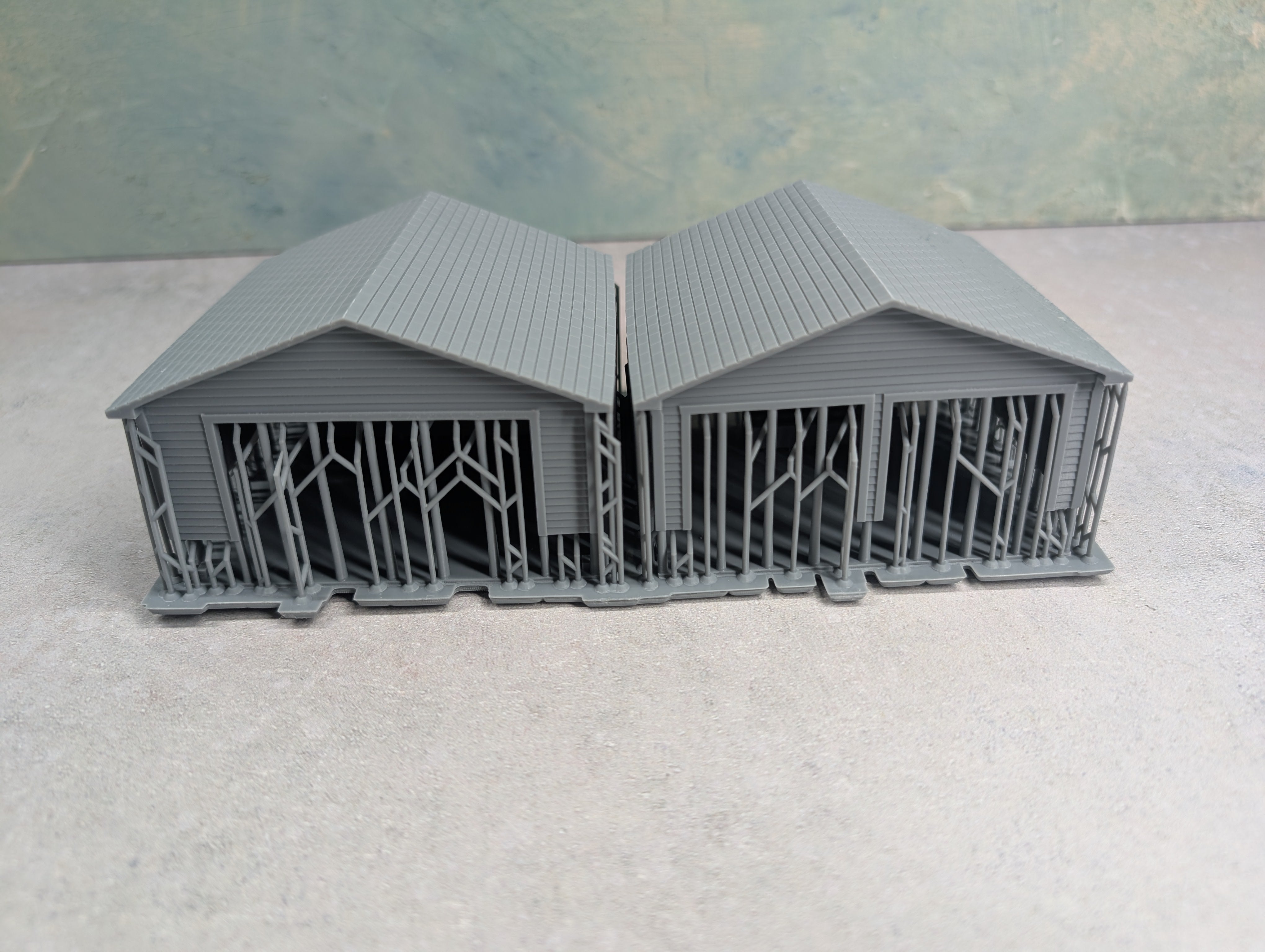 Whistle Stop Models HO6013 HO Scale Set of Garages, Resin 3D Printed, Highly Detailed