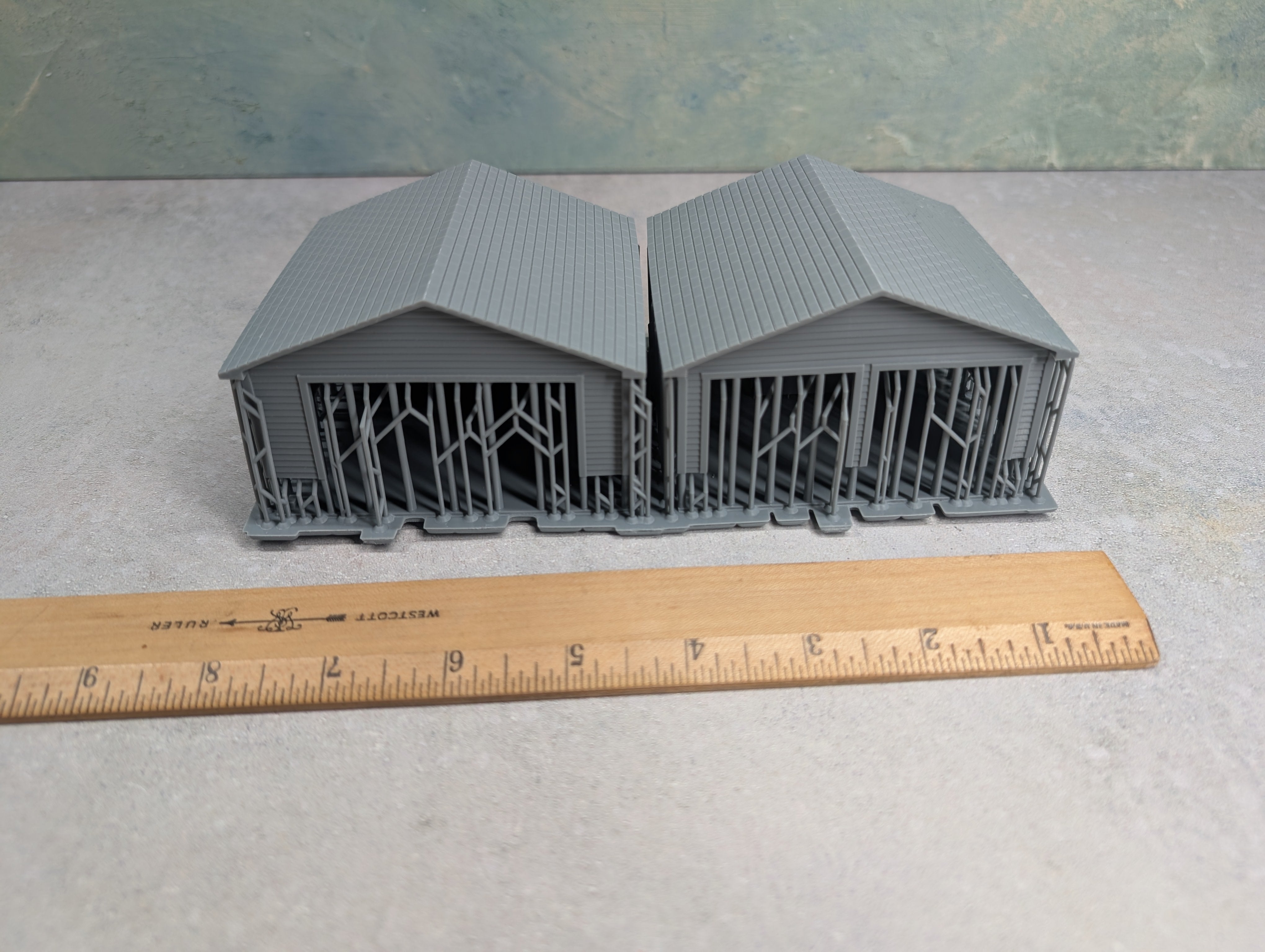 Whistle Stop Models HO6013 HO Scale Set of Garages, Resin 3D Printed, Highly Detailed