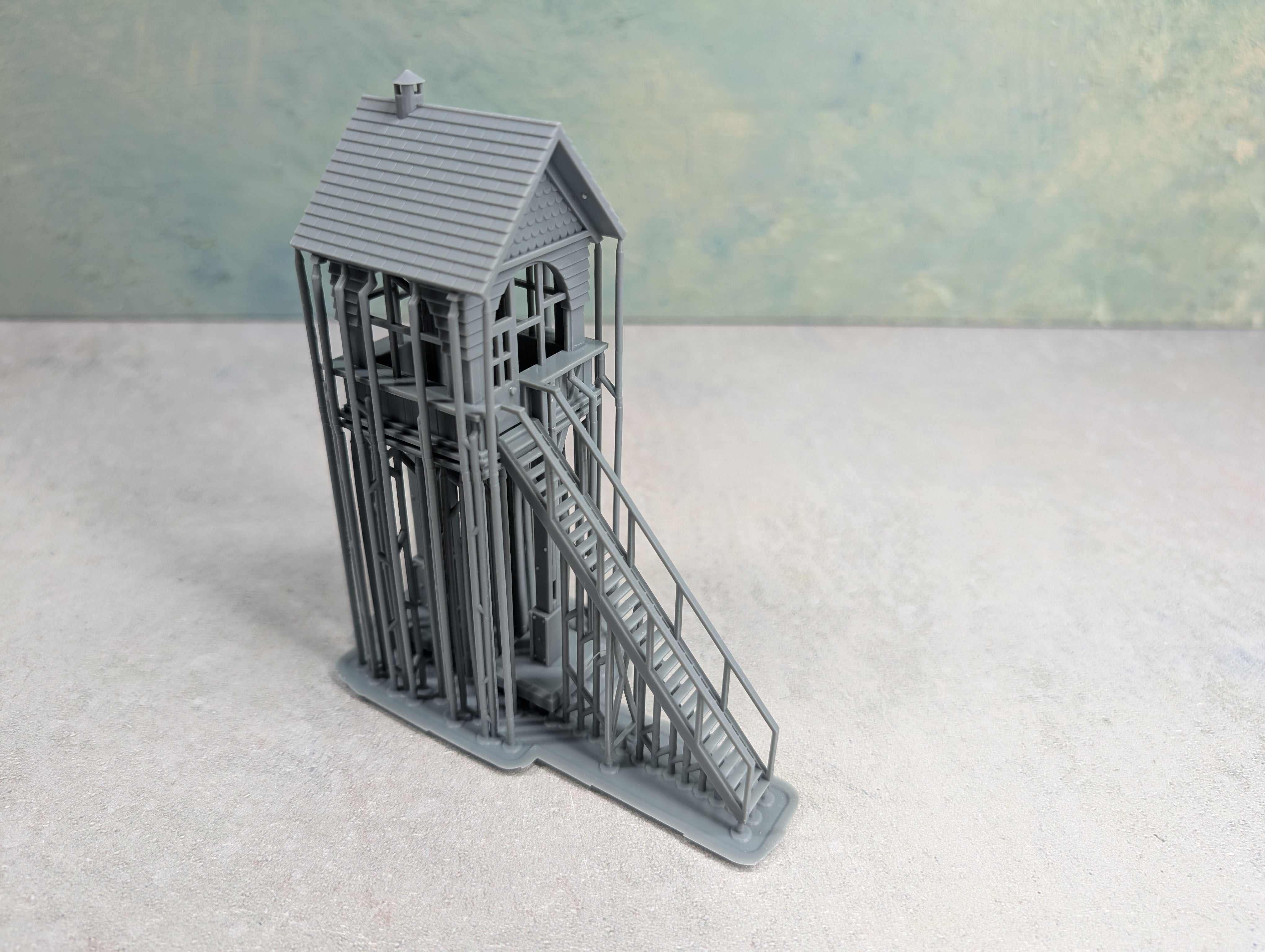 Whistle Stop Models HO7704 HO Scale Crossing Tower, Resin 3D Printed, Highly Detailed